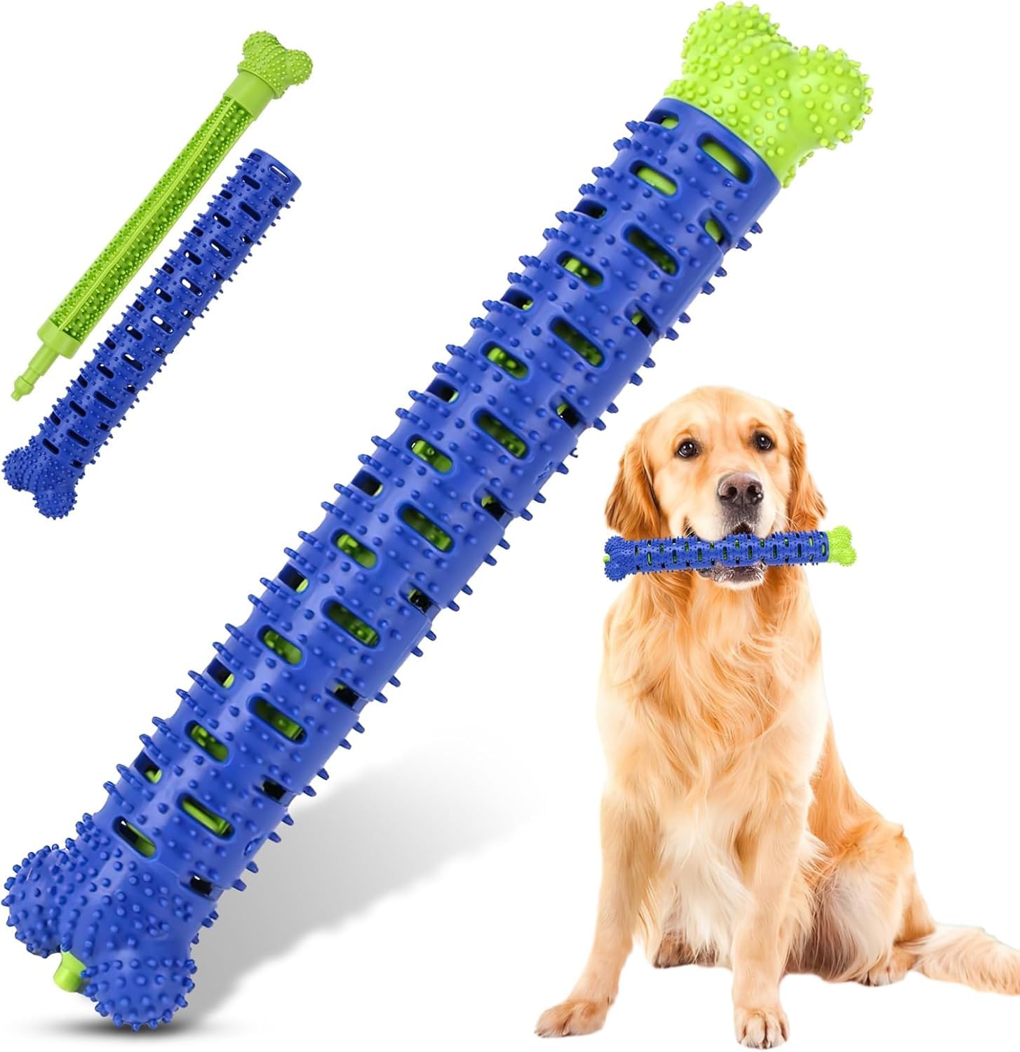 Tkeopih 1Pc Dog Toothbrush Toy Brush, Cleaning Teeth Natural Rubber Tough Durable, Dog Chew Toys, Dog Toy For Small Medium And L