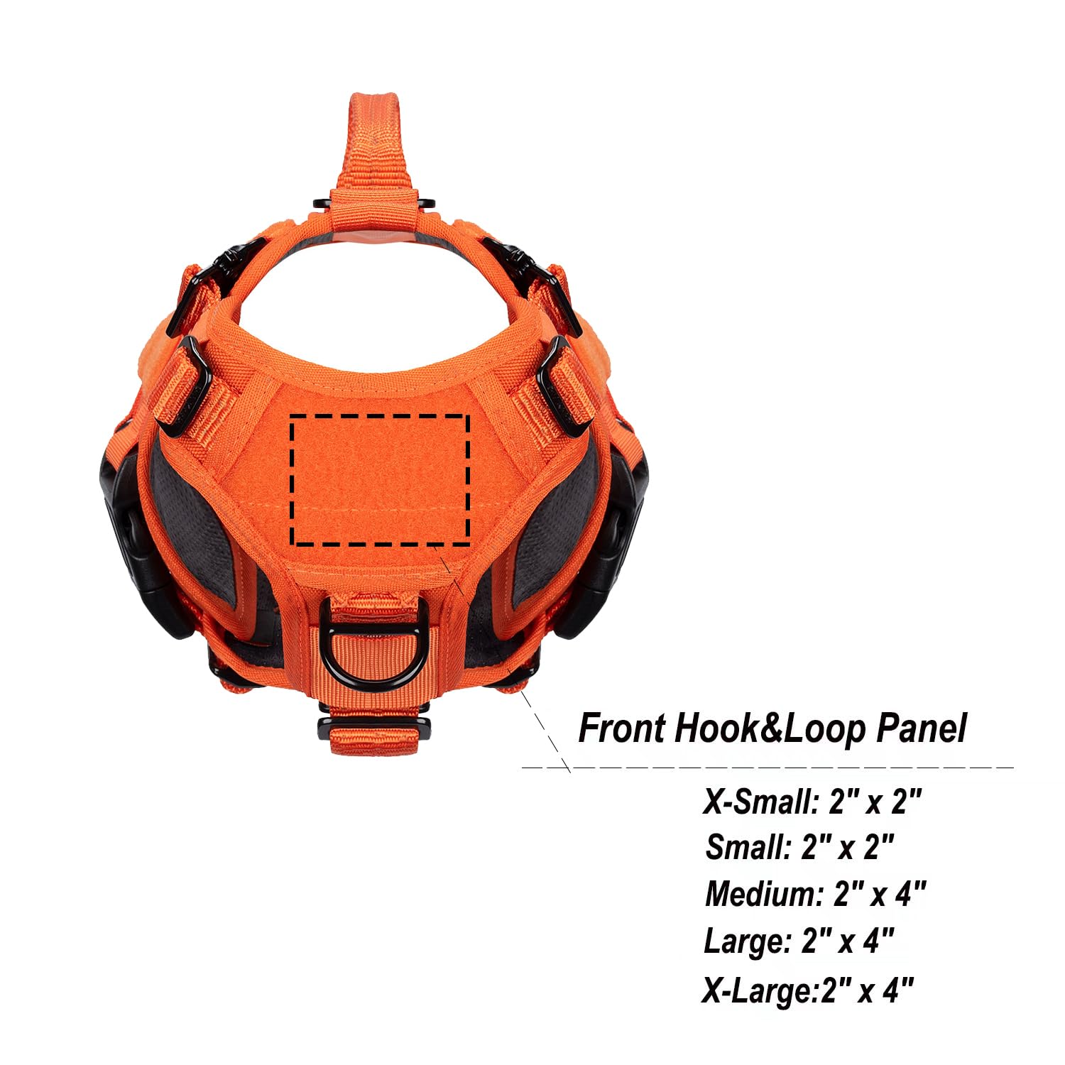 ICEFANG GN3 Tactical Dog Harness with 6X Buckle,Dog Molle Vest with Handle,3/4 Body, Hook and Loop Panel for ID Patch,No Pulling