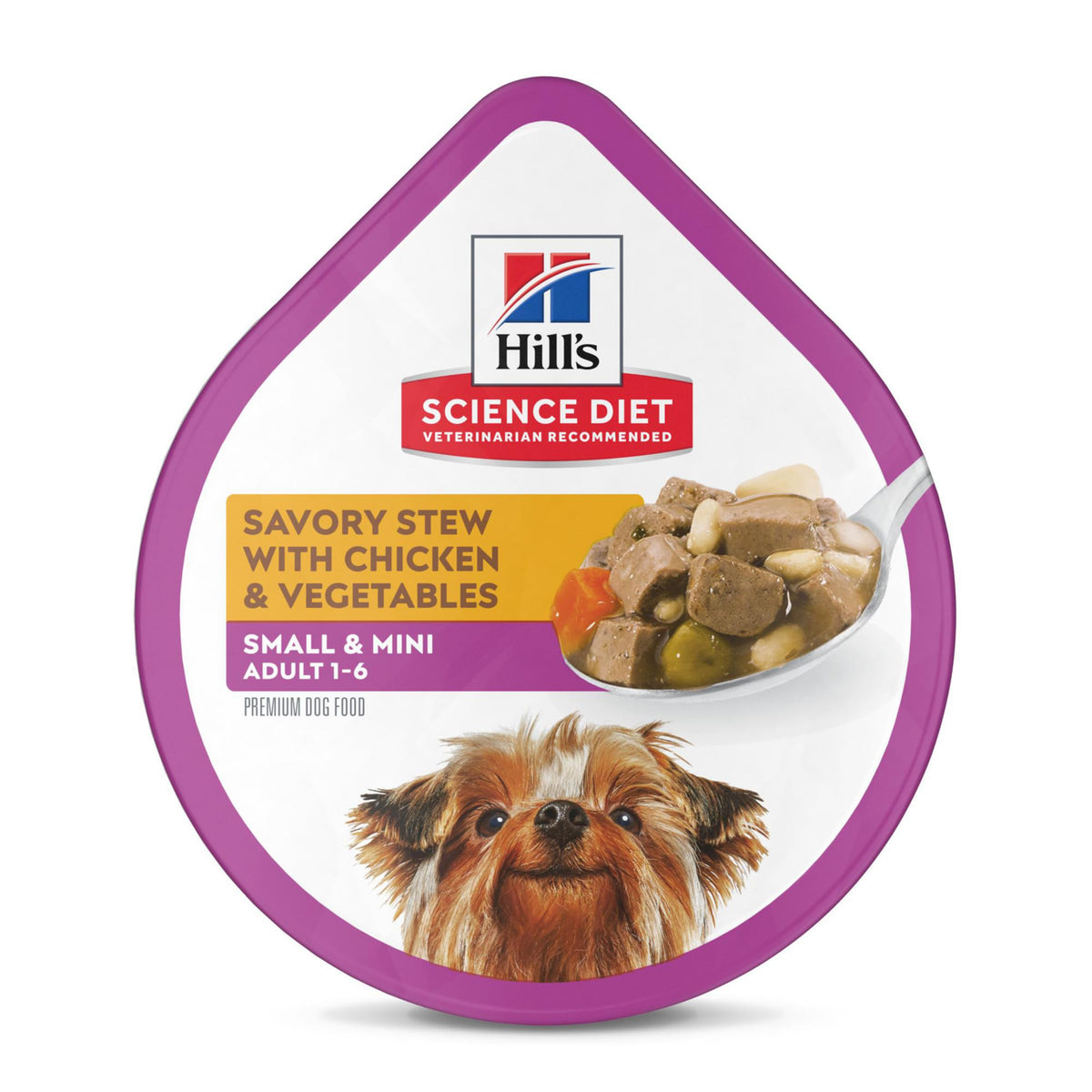 Hill'S Science Diet Adult Small Paws Savory Stew Chicken & Vegetables Canned Dog Food, 3.5 Oz., Case Of 12