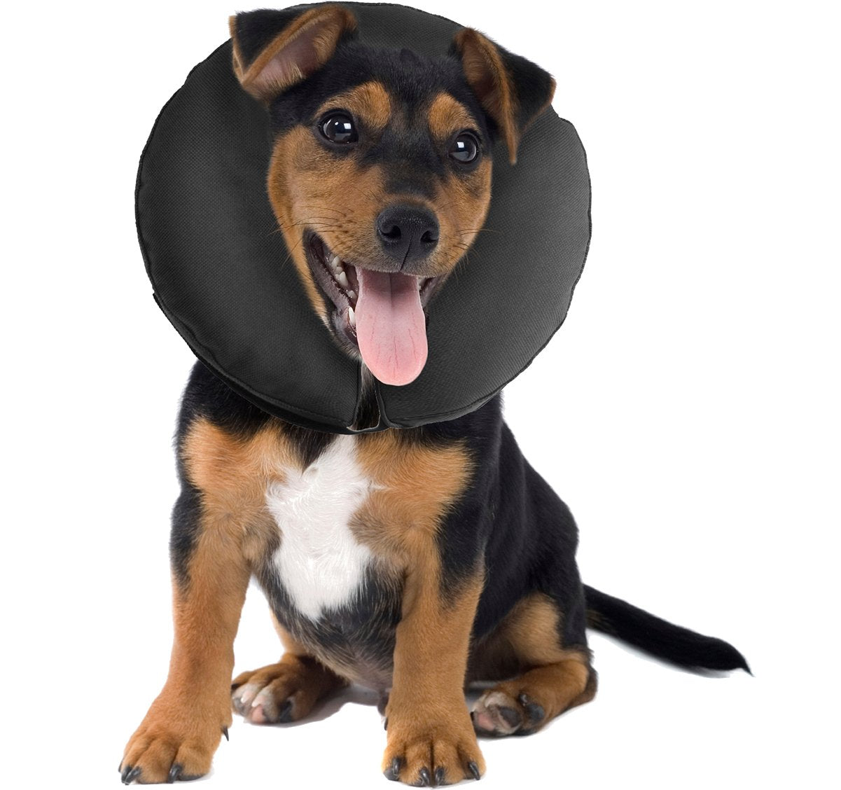 ZenPet Protective Inflatable Recovery Collar for Dogs and Cats - Soft Pet Collar Does Not Block Vision E-Collar - Designed to Pr