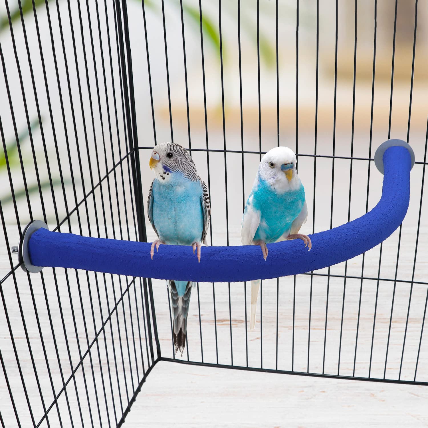 Wontee Bird Perches Bird Cage Sand Perch Stand For Budgies Parakeets Cockatiels Conures (Random Color) (90 Degrees)