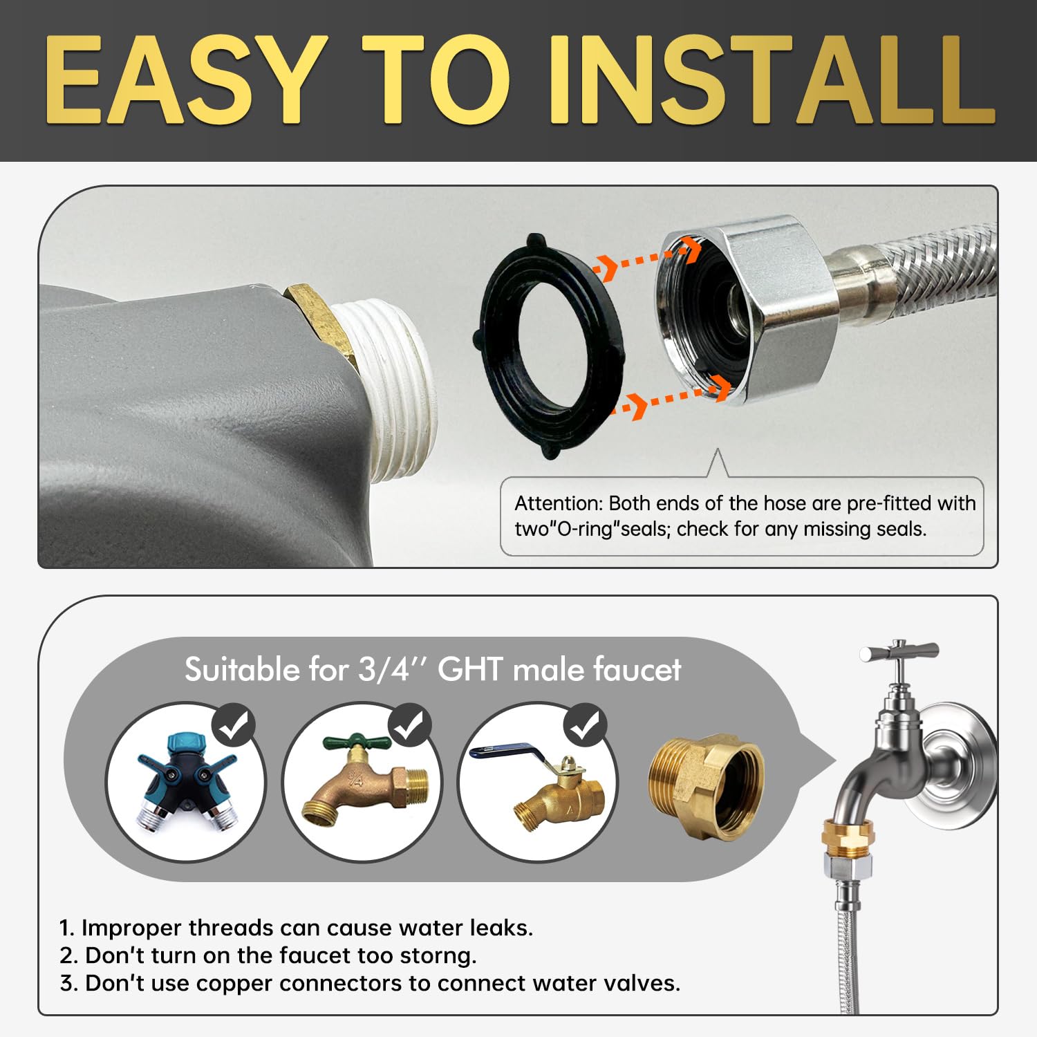 Patented Automatic Dog Water Dispenser - 70Oz, 2L Bowl, Fits 3/4In Ght Male Connector, Outdoor, Auto Fill, 5Ft Hose