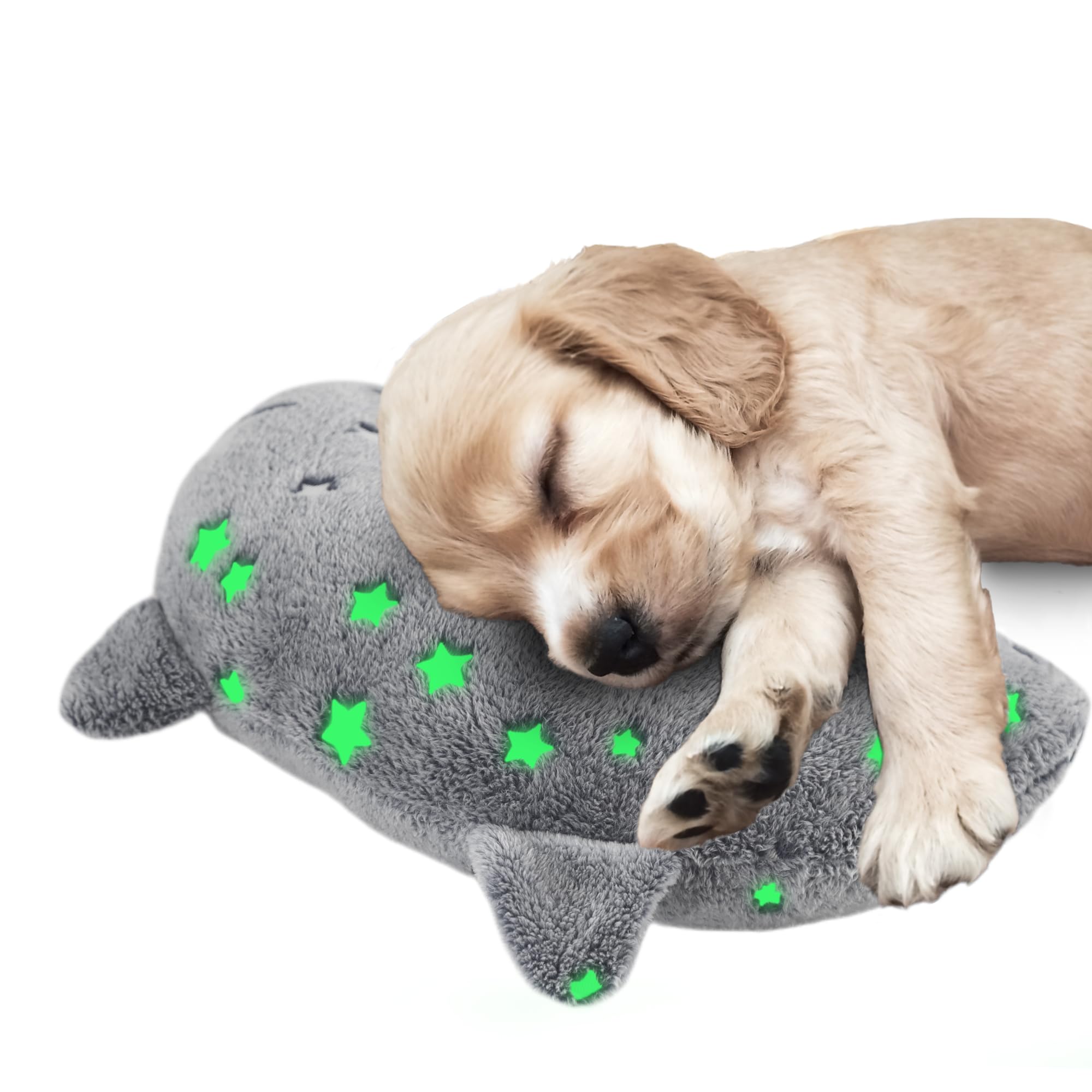 Pomesea Dog Calming Pillow Glow In The Dark, Soft U-Shaped Pet Pillows For Dogs & Cats, Machine Washable, Dog Neck Pillow, Joint