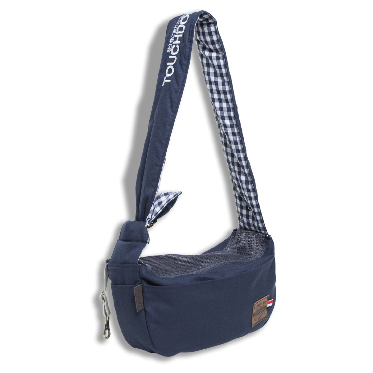 Touchdog 'Toga-Bark' Over-The-Shoulder Hands-Free Pet Carrier, One Size, Navy