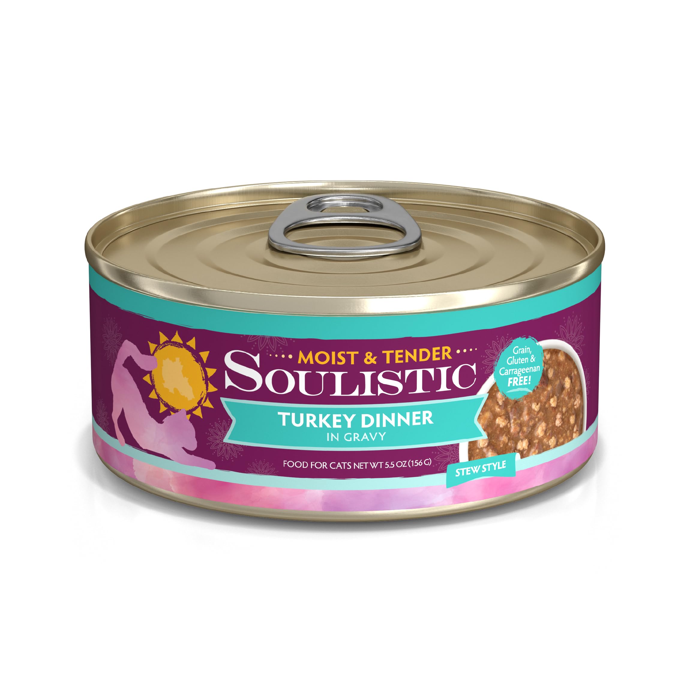 Soulistic Moist and Tender, Turkey Dinner in Gravy, 5.5oz Can, Pack of 8