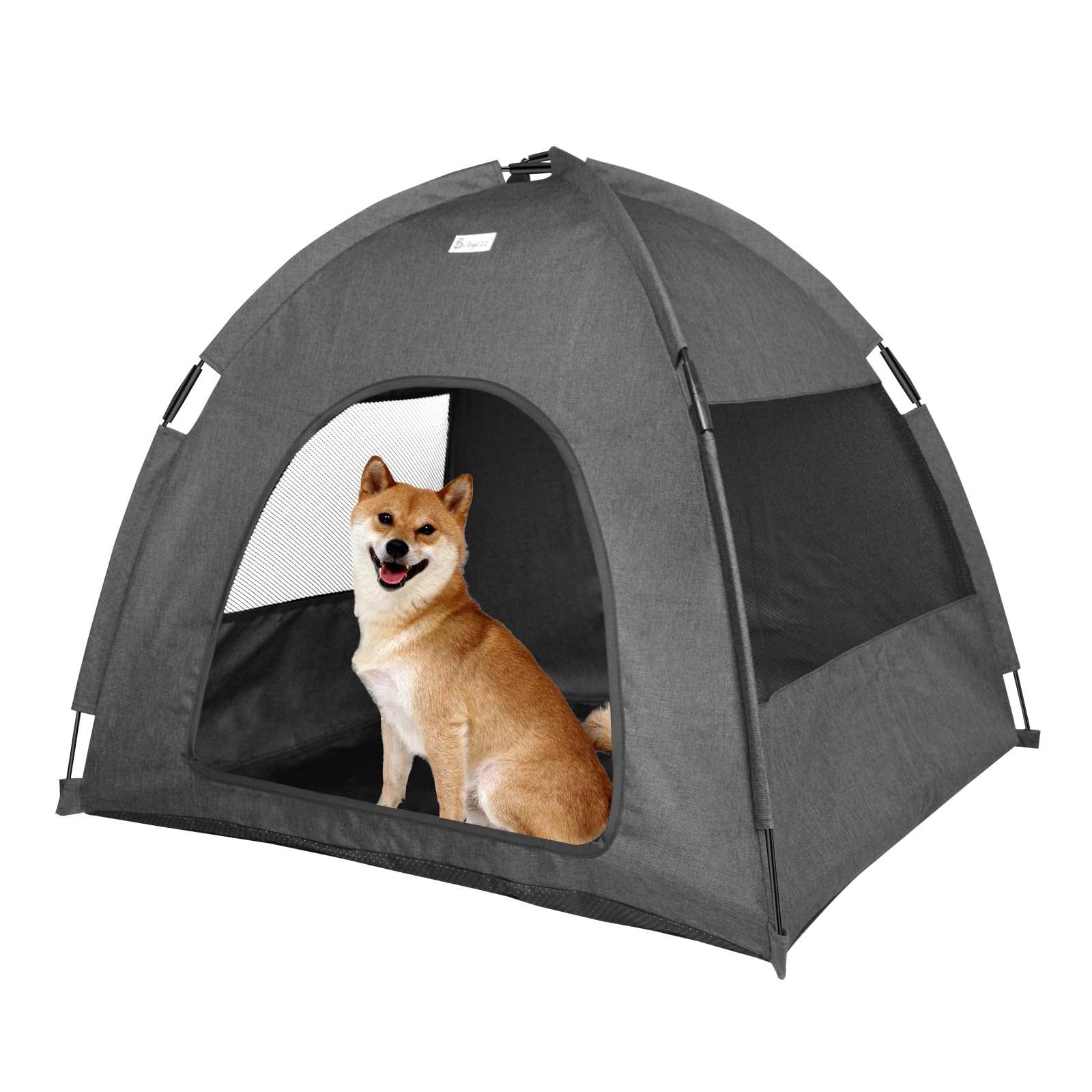 Cat and Dog Outdoor Waterproof Tent House - Indoor/Outdoor Cave Nest Bed for Small Dogs, Cats, Bunnies - Washable (Gray, Large)