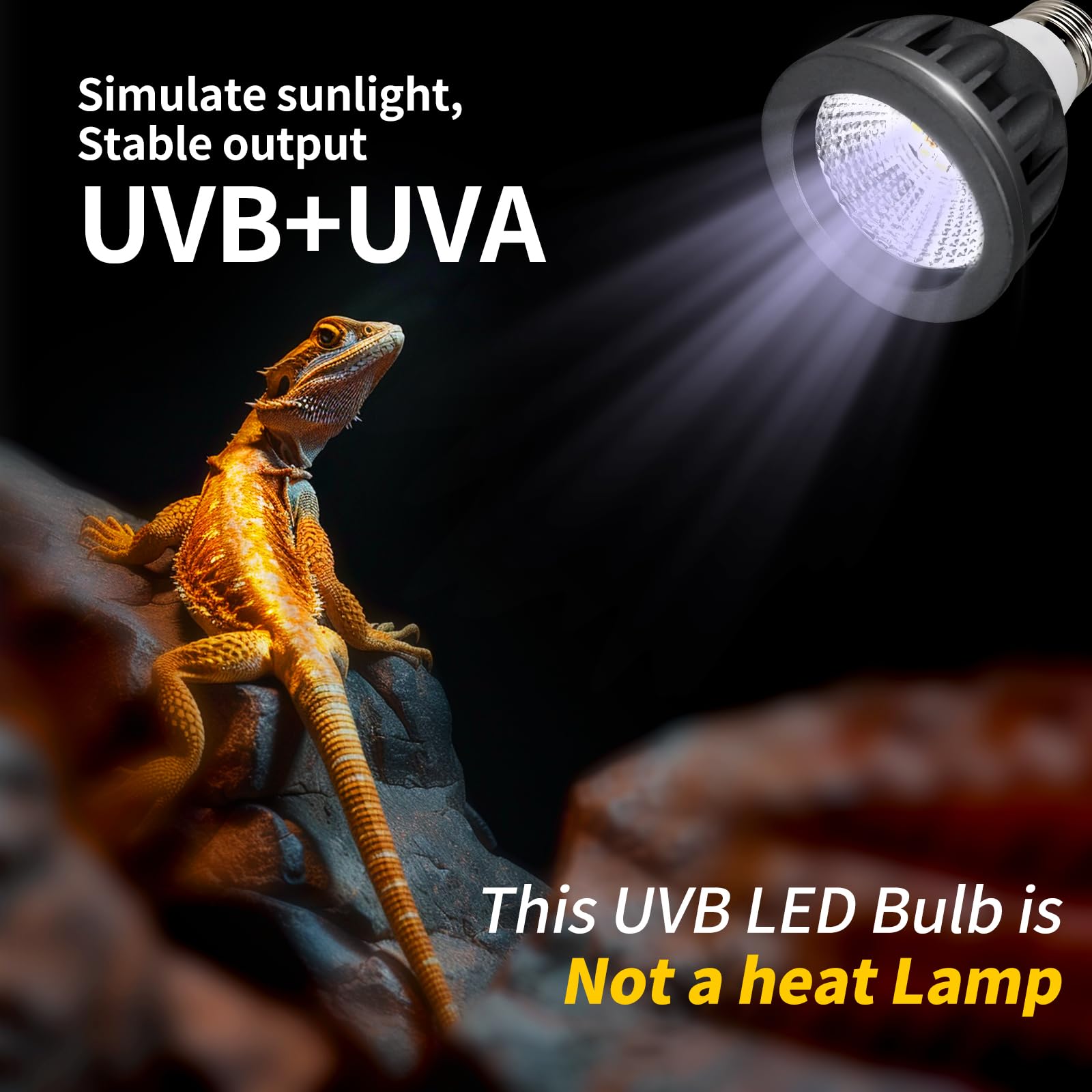 Mclanzoo Uvb Bulbs 8W 10.0,Reptile Uvb Light Led Bulbs For Bearded Dragon,Turtle,Tortoise,Lizard,Gecko,Chameleon,Snake,Frog Tank