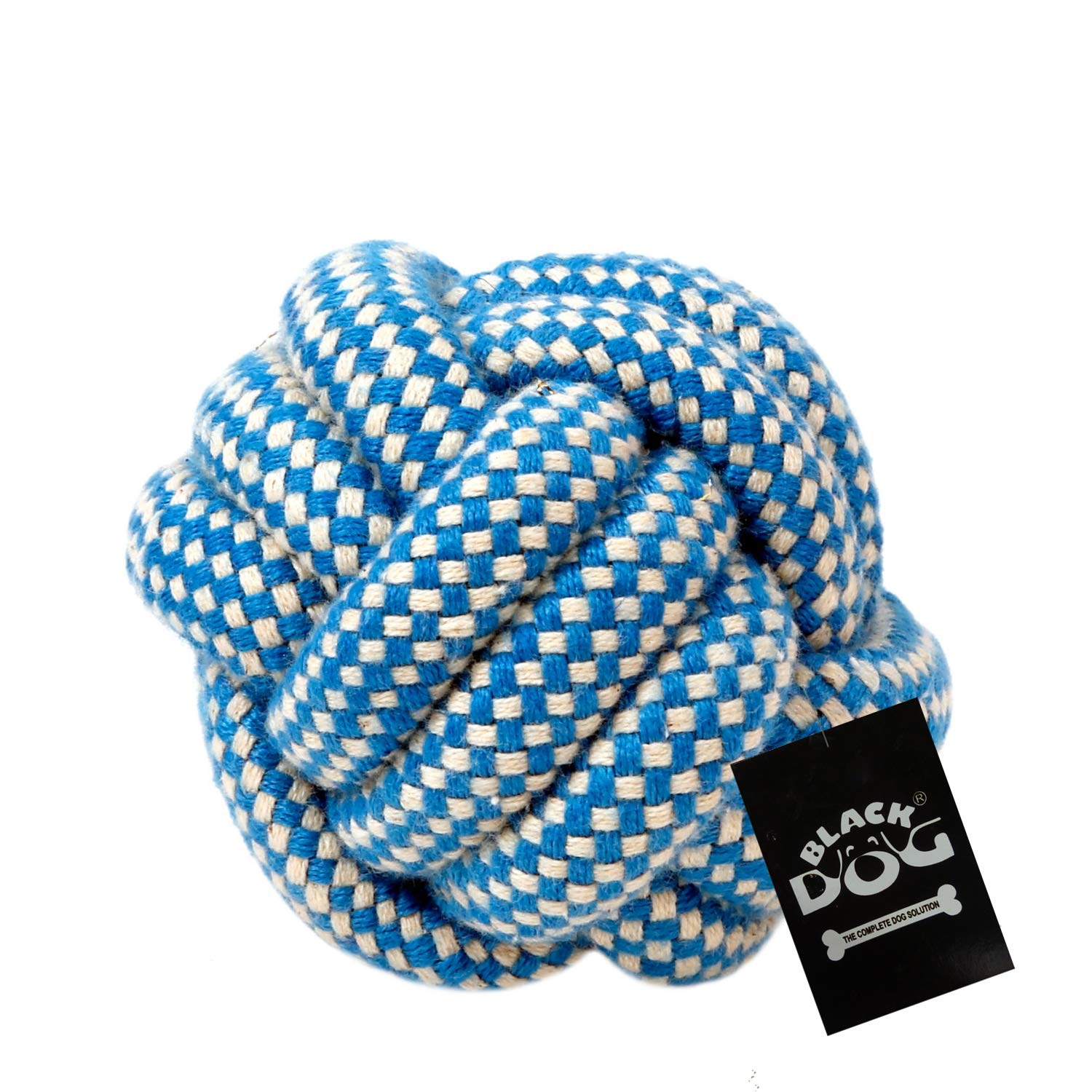 BLACK DOG Rope Ball Toys for Chewing and Teething Toys for Puppies and Cats (Color May Vary)