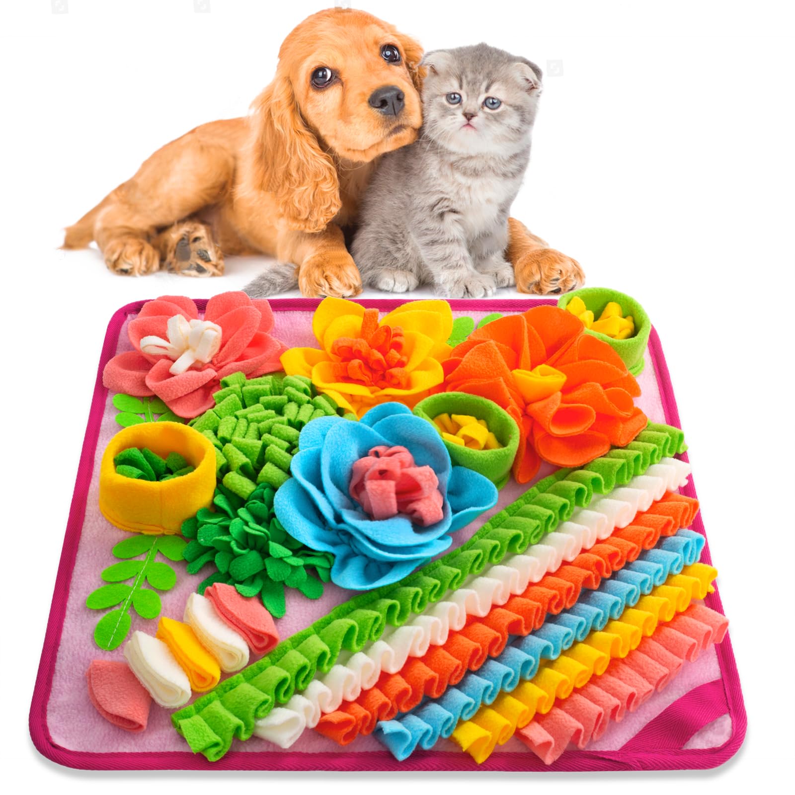 Oliumt Snuffle Mat For Dogs, Sniff Mat Slow Feeding Mat For Small Pets Cats, Rabbits - Help Stress Relief And Training - Stimula
