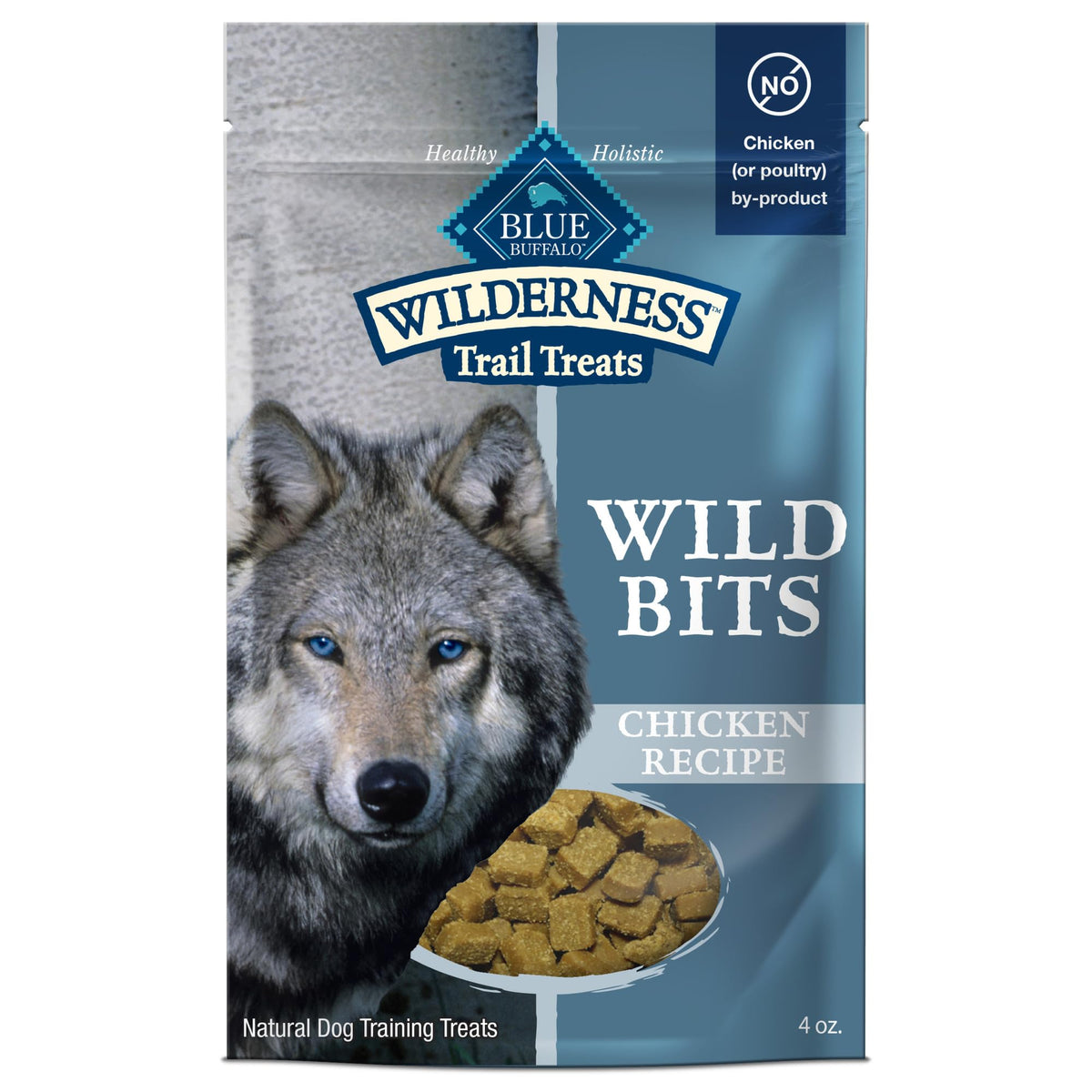 Blue Buffalo Wilderness Wild Bits Soft & Chewy Training Treats For Dogs, Grain-Free, Chicken Recipe, 4-Oz. Bag