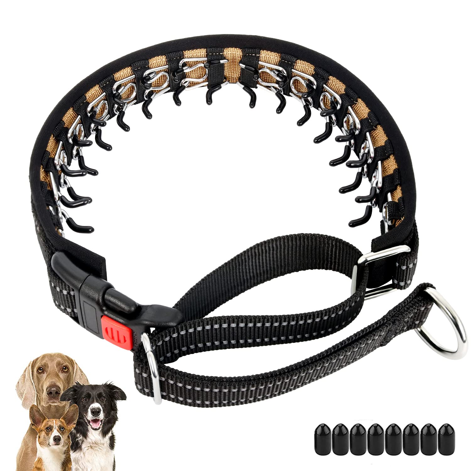 Mayerzon Martingale Collar For Small Medium Large Dogs, Patented Anti Pull Dog Collar With Reflective Strip And Buckle For Walki