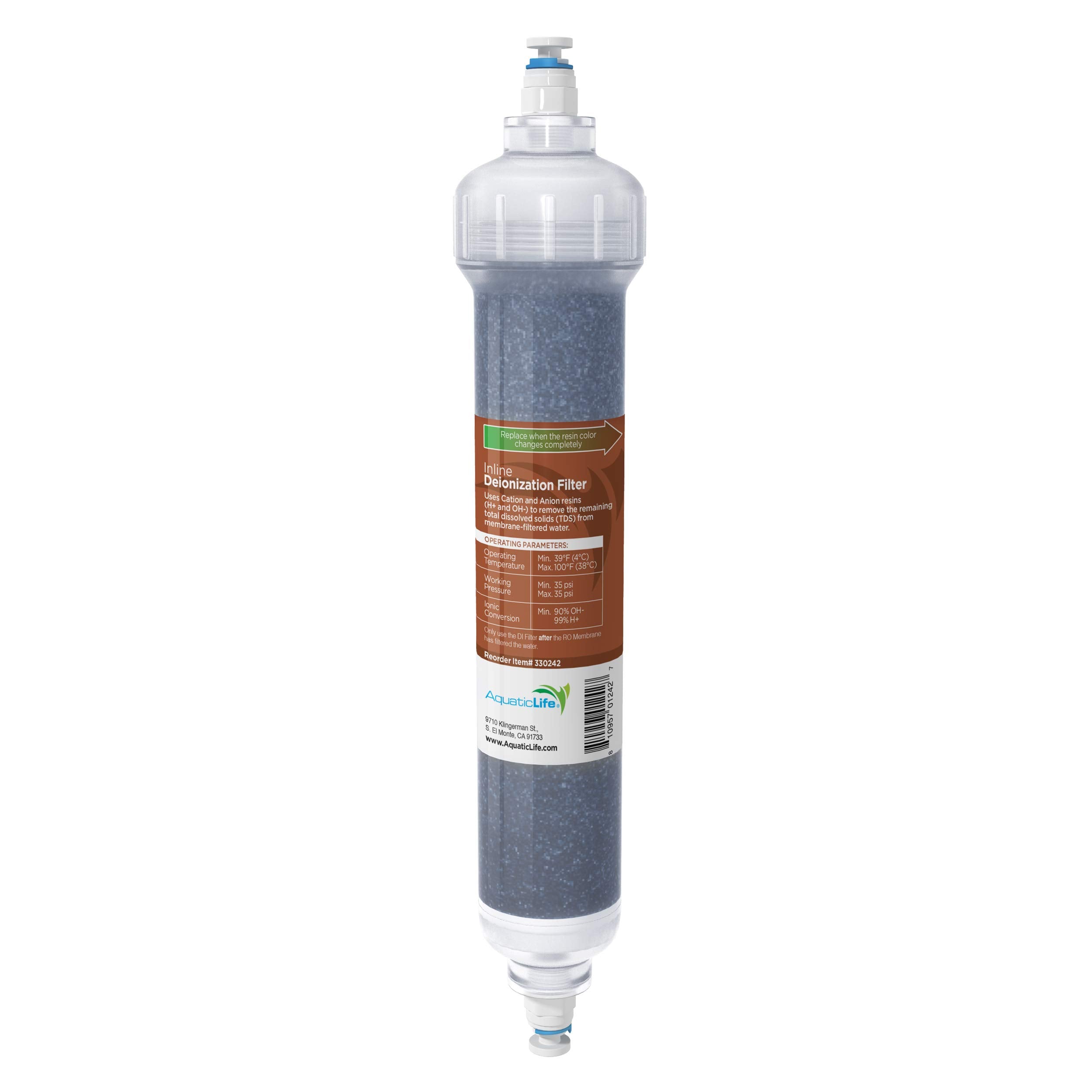 Aquatic Life Di Color Changing Mixed Bed Resin Cartridge, Aquarium, Hydroponics