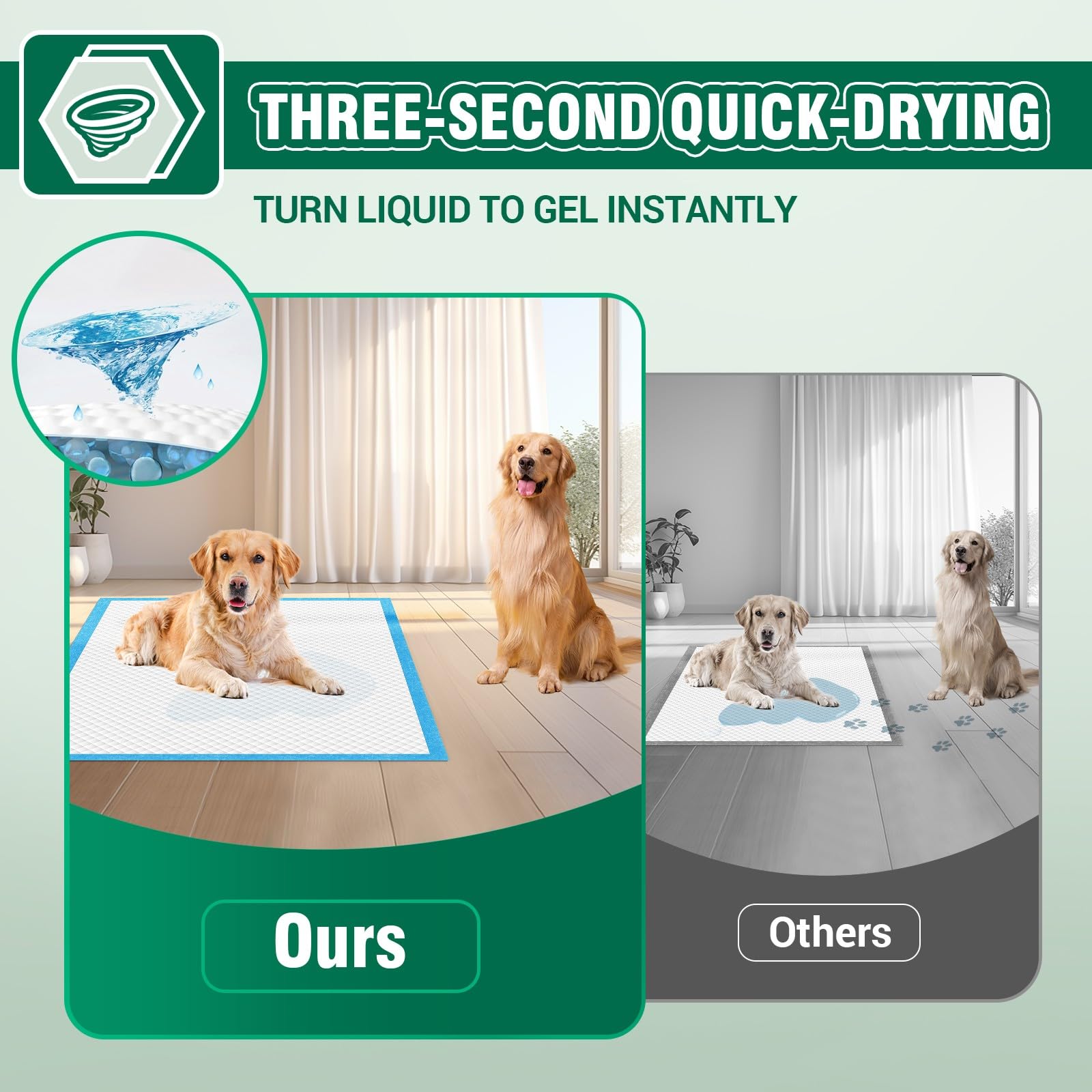IMMCUTE Dog Pee Pads Extra Large, 36 x44 , 30 Ct, Jumbo Pee Pads for Dogs & Puppies