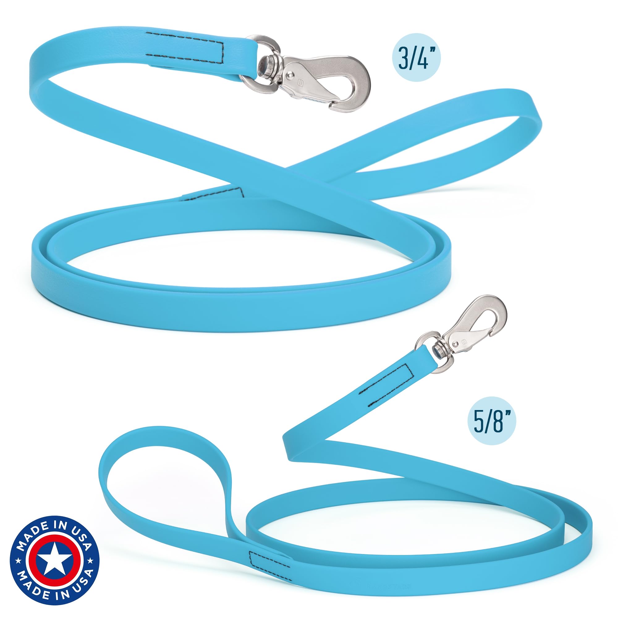 Randstark Biothane Waterproof Durable Dog Leash With Herm Sprenger Stainless Steel Swivel Snap Hook, 6 Ft - For Medium And Large