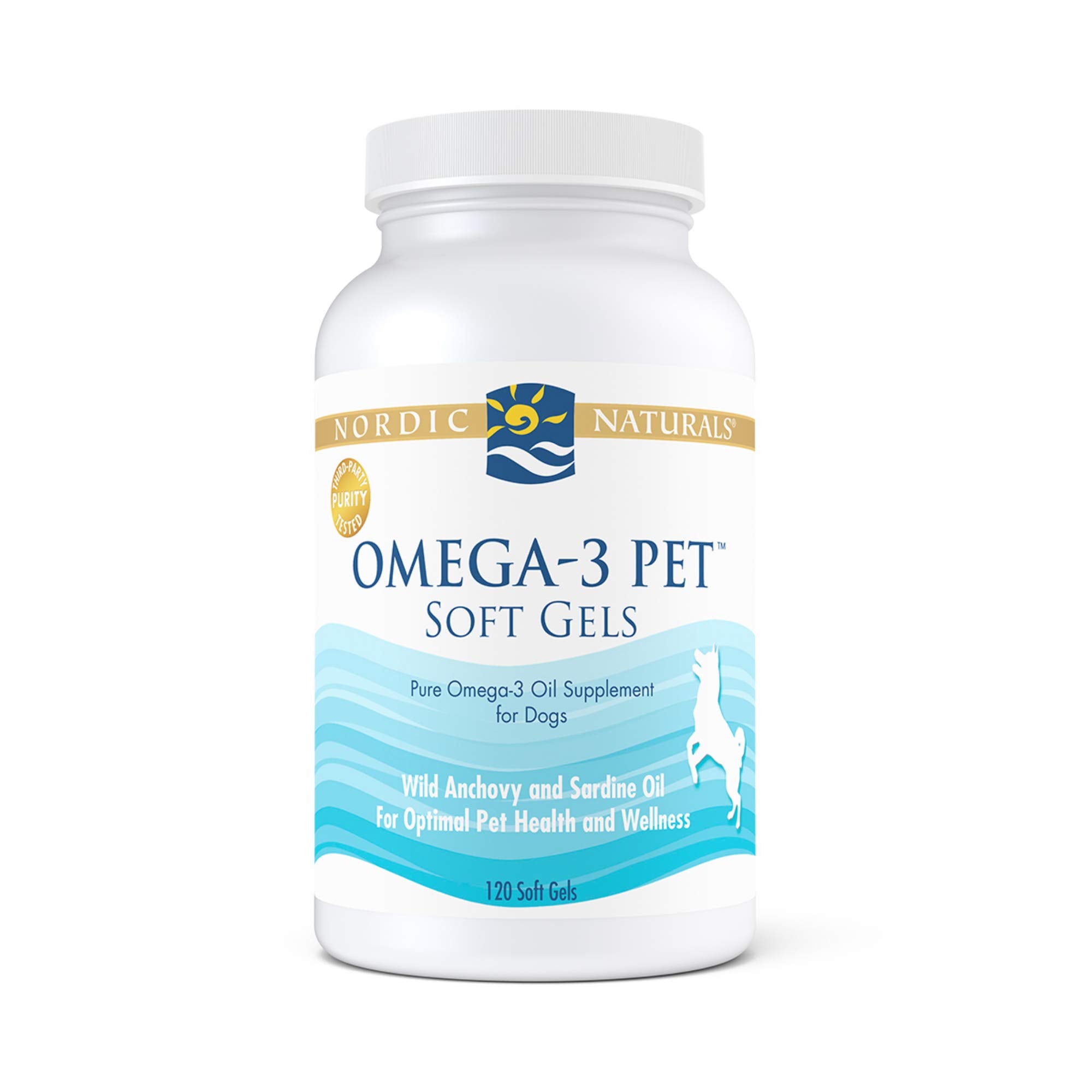 Nordic Naturals Omega-3 Pet, Unflavored - 120 Soft Gels - 330 mg Omega-3 Per Soft Gel - Fish Oil for Dogs with EPA & DHA - Promo
