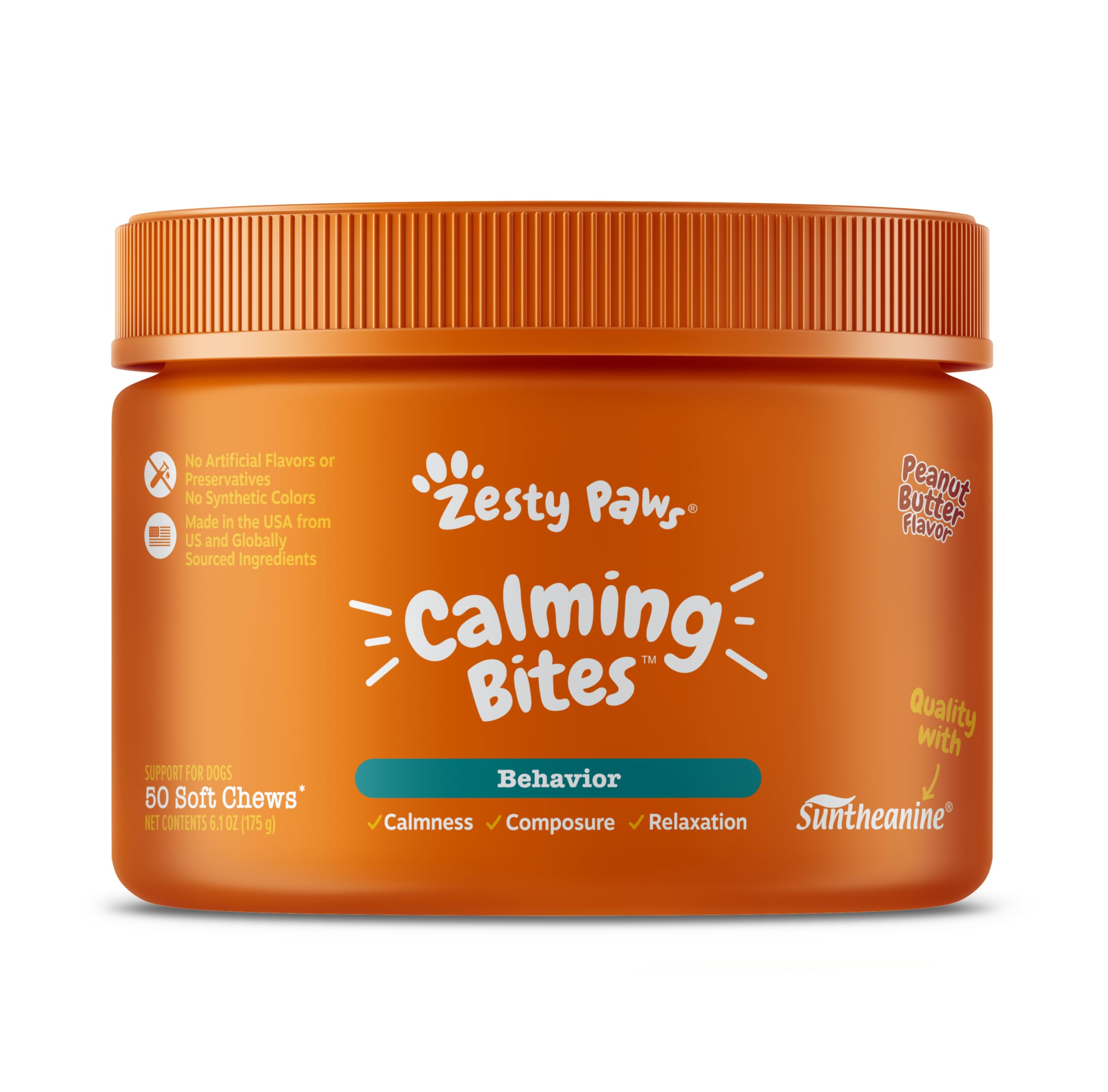Zesty Paws Calming Chews for Dogs - Dog Calming Chews for Composure & Relaxation - Dog Calming Treats for Everyday Stress & Sepa