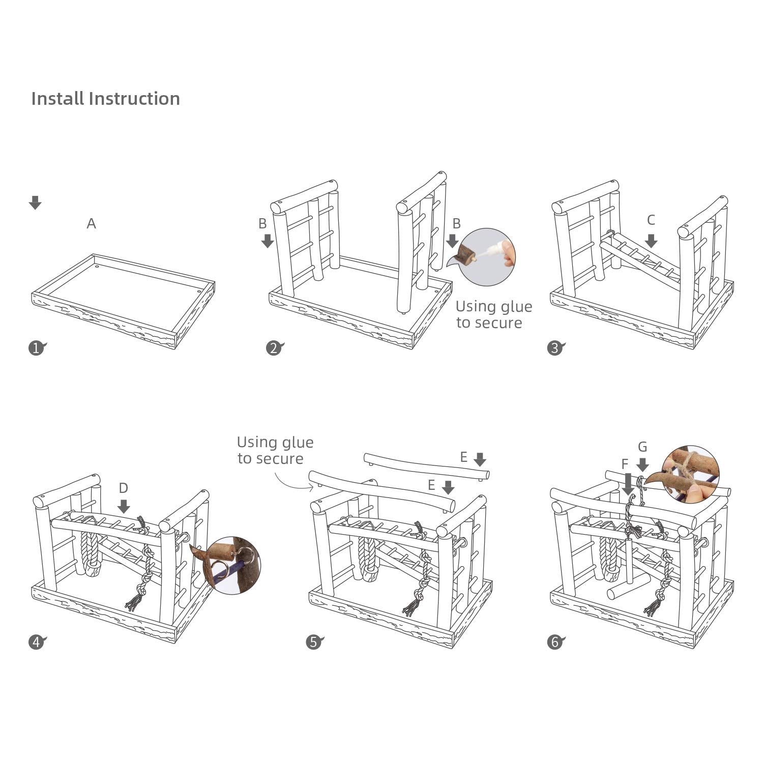 Niteangel Bird Activity Center - Natural Living Playground for Birds, Engaging & Fun Bird Toy, Perfect for Cage or Aviary