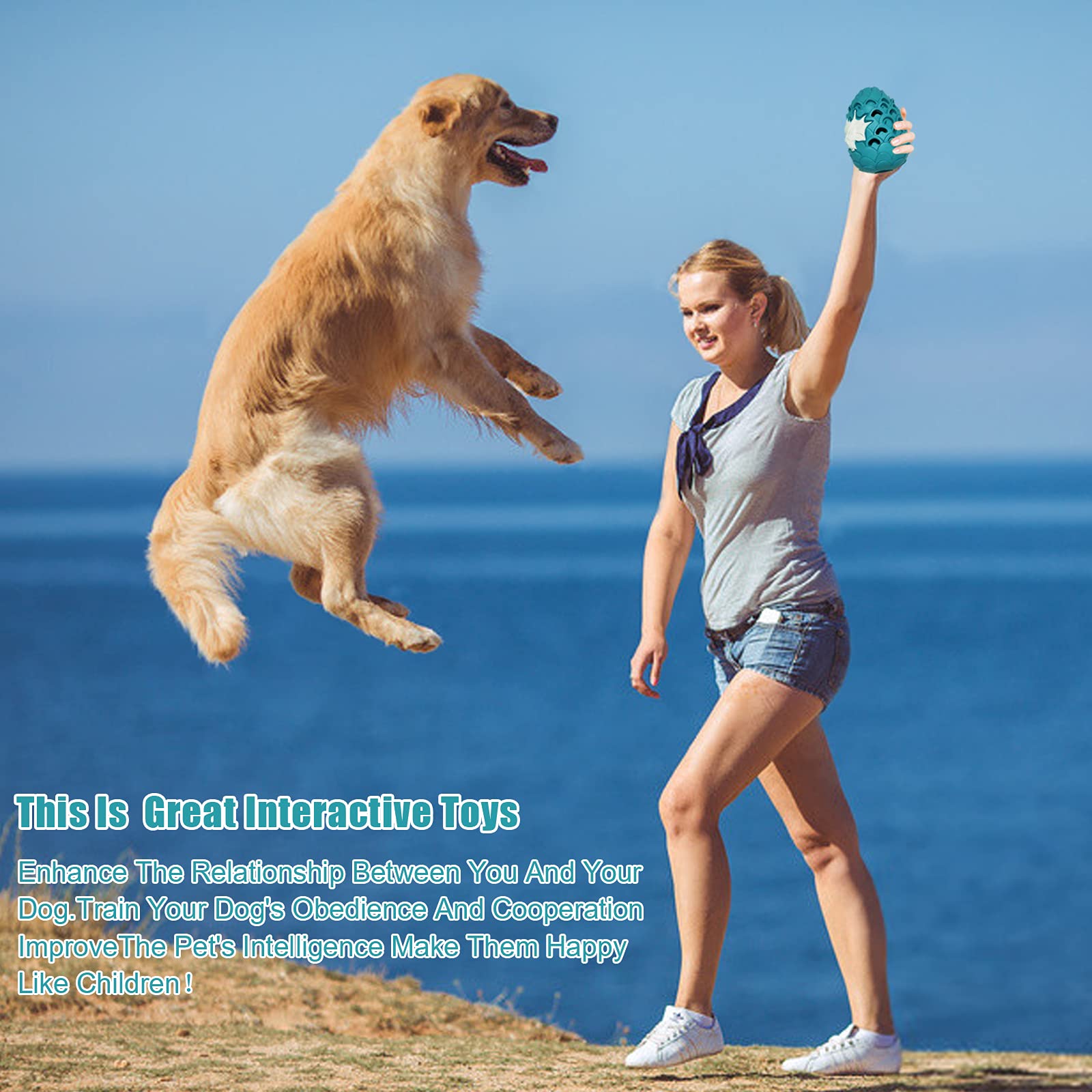 Jomilly Dragon Egg Dog Chew Toys for Aggressive Chewers - Toughest Indestructible Dog Toys for Aggressive Heavy Chewers Lifetime