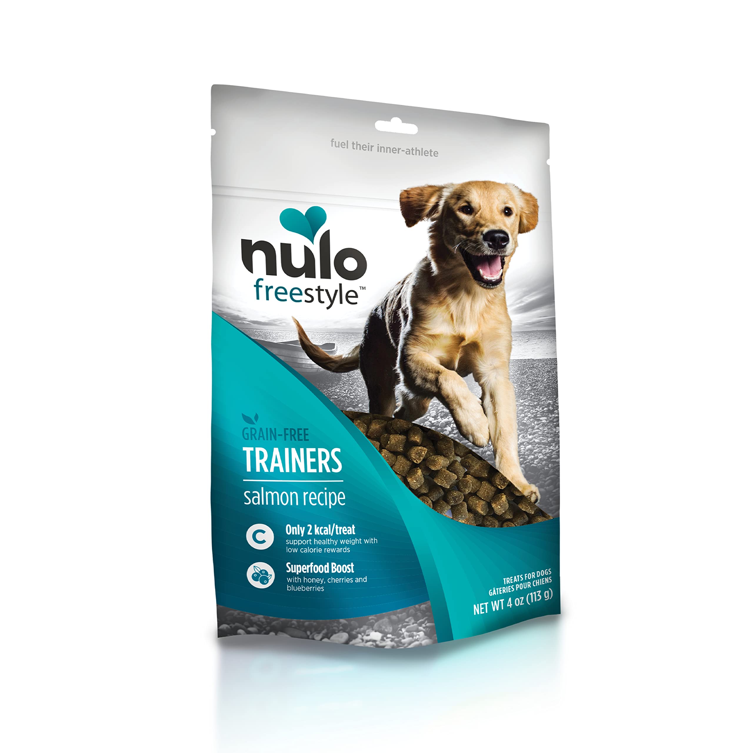 Nulo Puppy & Adult Freestyle Trainers Dog Treats: Healthy Gluten Free Low Calorie Grain Free Dog Training Rewards - Salmon Recip