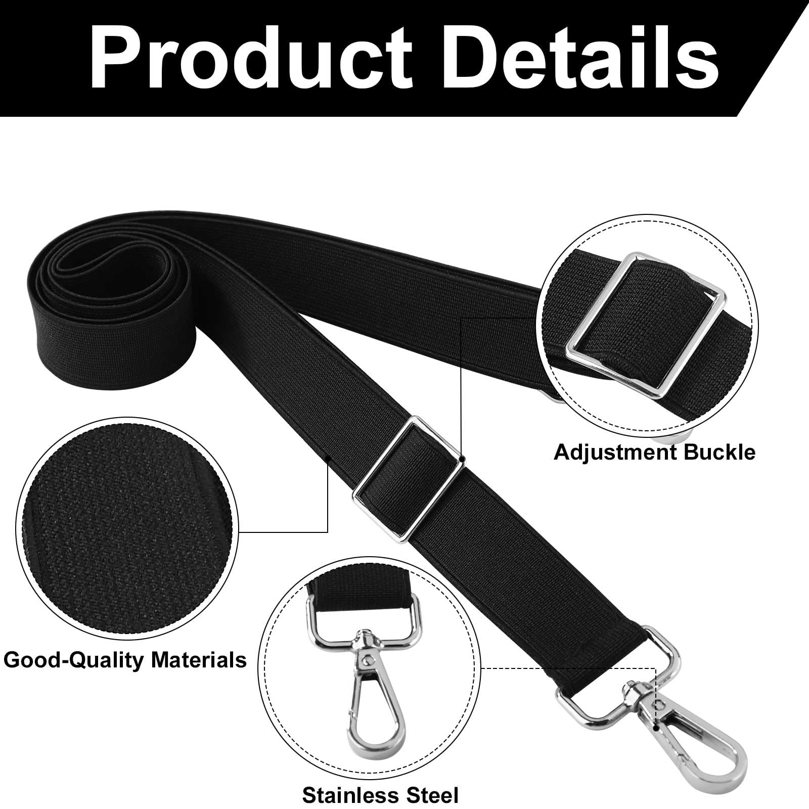 2Pcs Horse Blanket Leg Straps, Elastic Horse Blanket Leg Straps Horse Blanket Belly Band Replacement With Swivel Snap Hook Wrap