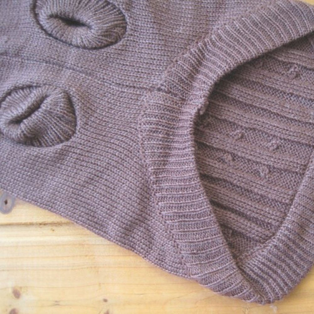 Tangpan Turtleneck Classic Straw-Rope Pro Pet Dog Sweater Apparel (Brown,Xl)