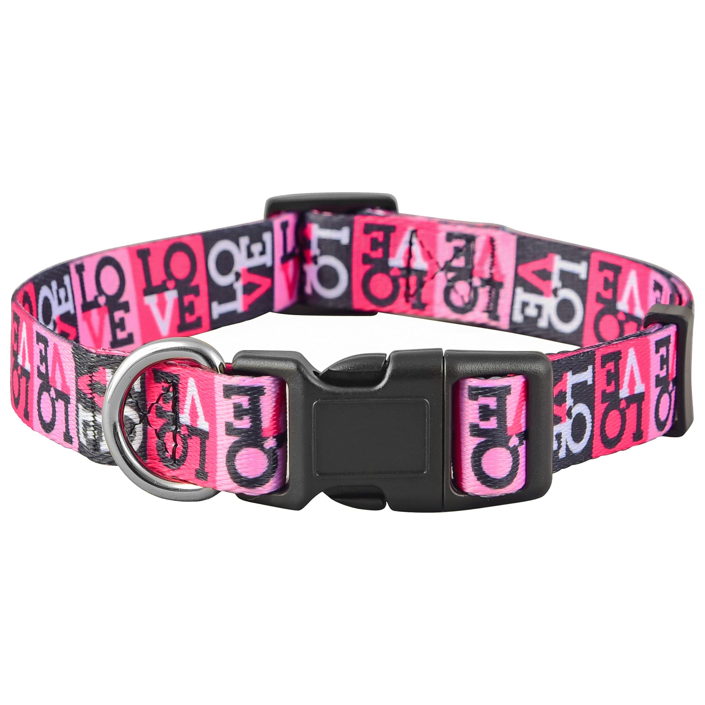 Valentine Dog Collar With Bowtie, Heart Bow Tie, Valentine'S For Large, Medium And Small Dogs (Large, Valentine'S Love)