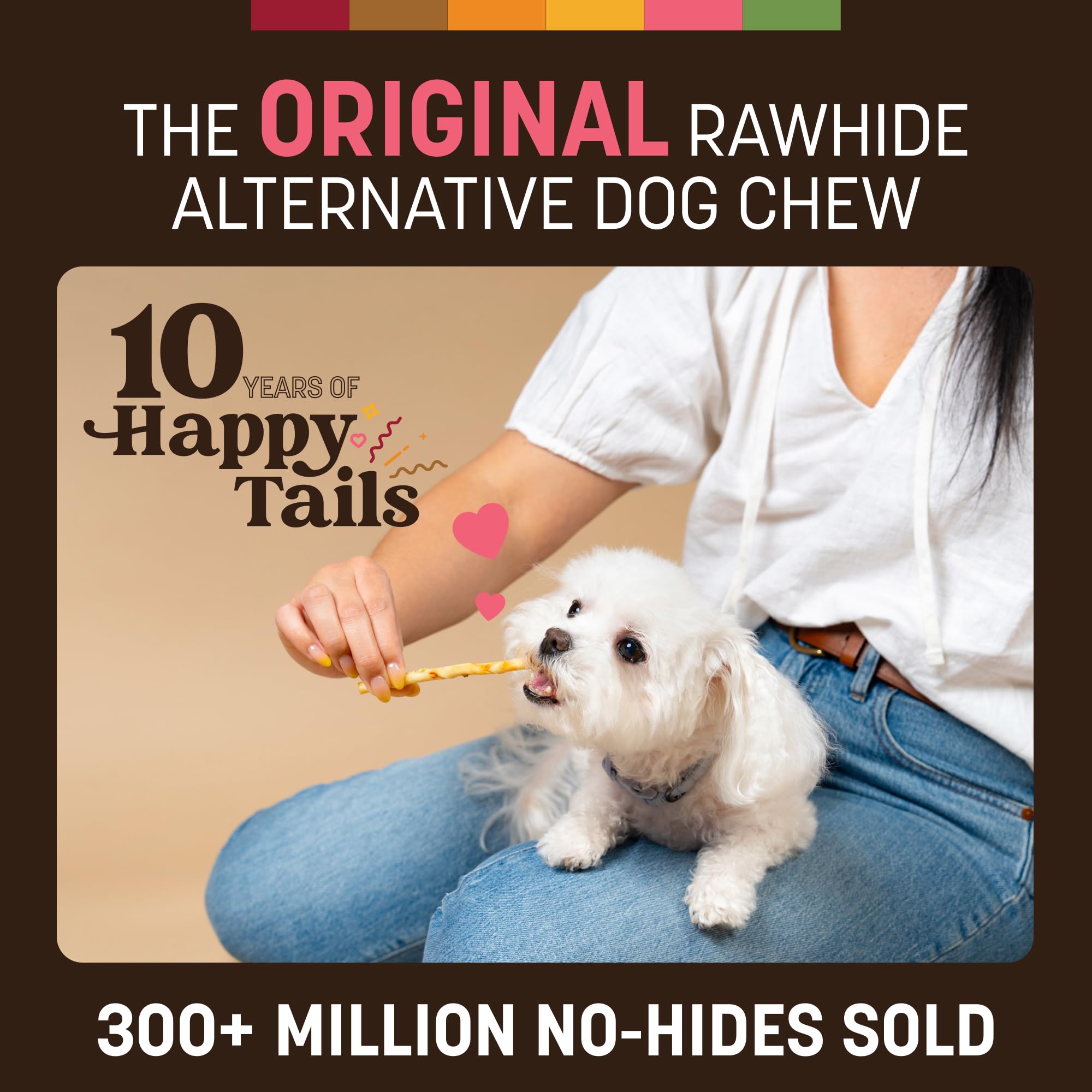 Earth Animal No Hide Stix - Long Lasting Rawhide Free Small Dog Chews Sticks, Chicken & Salmon Variety Bundle - 40 Count Value P