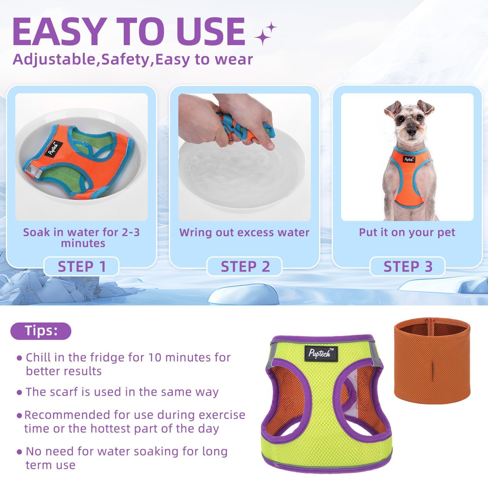 Pupteck Adjustable Dog Harness Collar And Leash Set Step In No Pull Pet Harness For Small Medium Dogs Puppy And Cats Outdoor Walking Running, Soft Mesh Padded Reflective Vest Harnesses, Greenyellow L