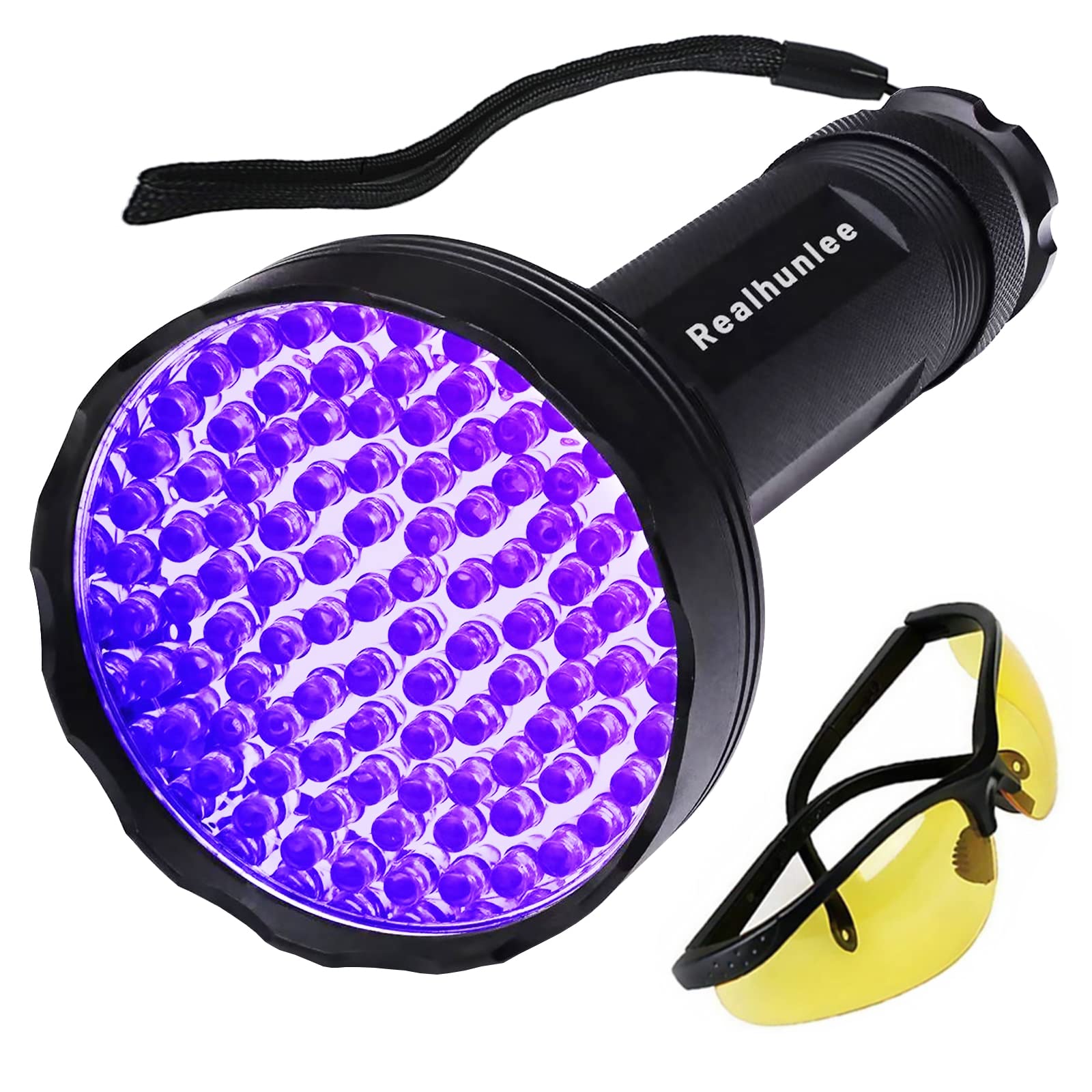 UV Flashlight Black Light, 100 LED Blacklight Flashlite Pet Urine Detector for Dry Dog/Cat Urine Stains Detection, Bed Bug, Scor