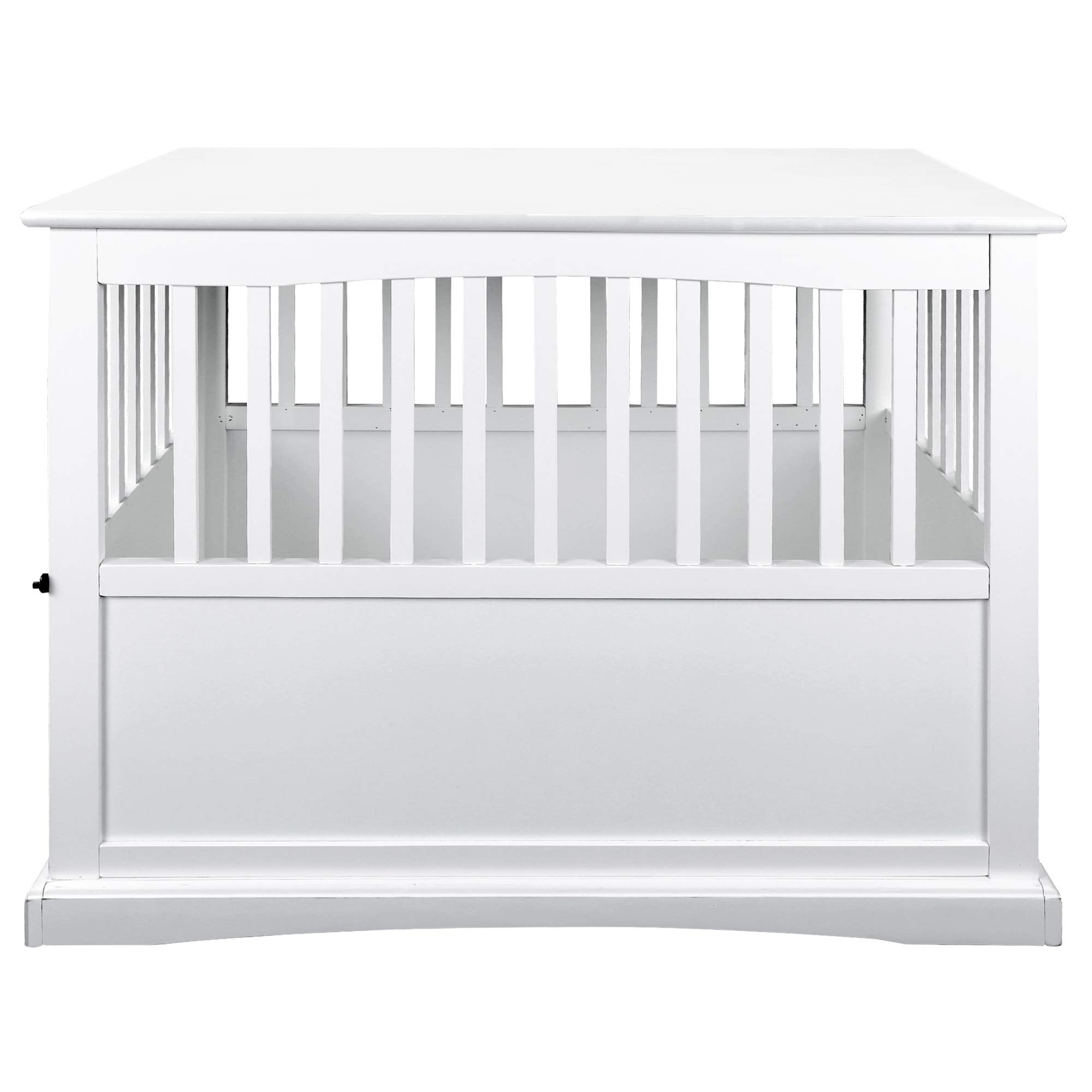 Casual Home Wooden Large Pet Crate, End Table, White 36.50' X 24.00' X 29.25'