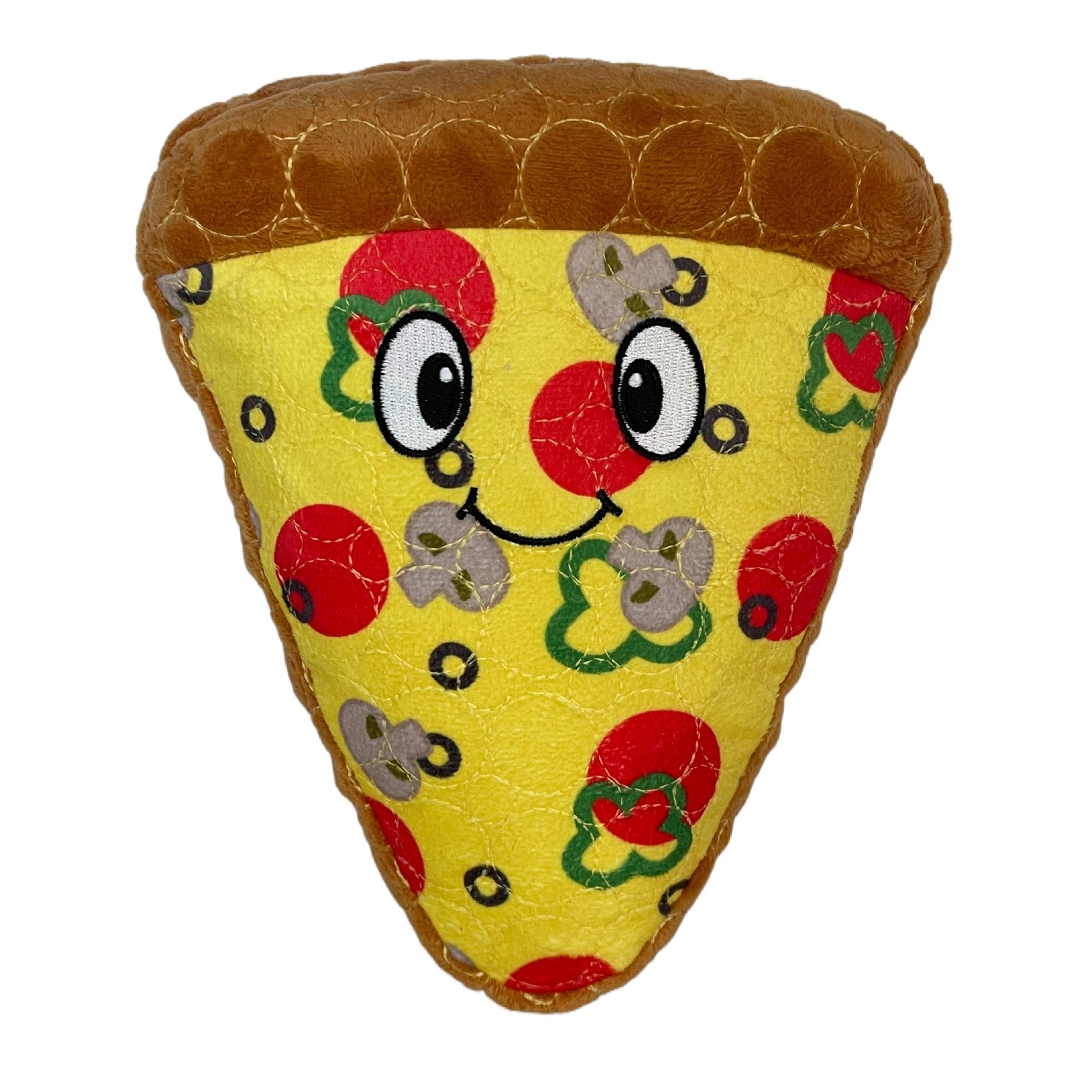 Bite Force -Durable & Strong Dog Toy Pizza Slice with Squeaker, Kevlar-Reinforced for Aggressive Chewers for Small Medium Large 