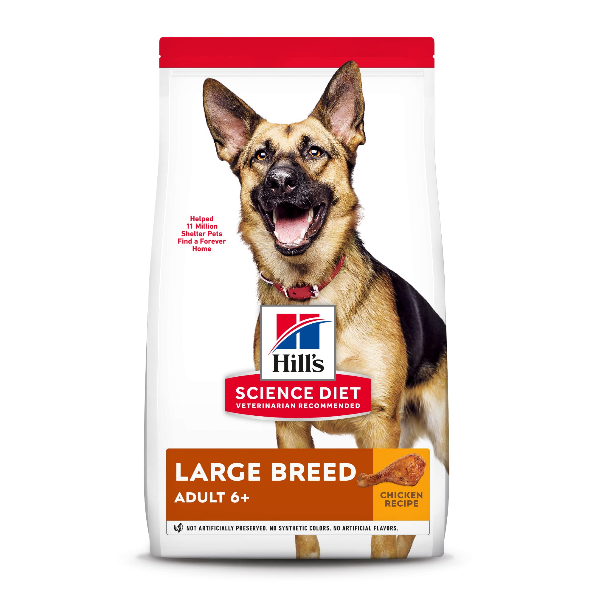 Hills Science Diet Dry Dog Food, Large Breed Adult 6+ Senior, Chicken, Barley & Rice Recipe, 15 lb. Bag