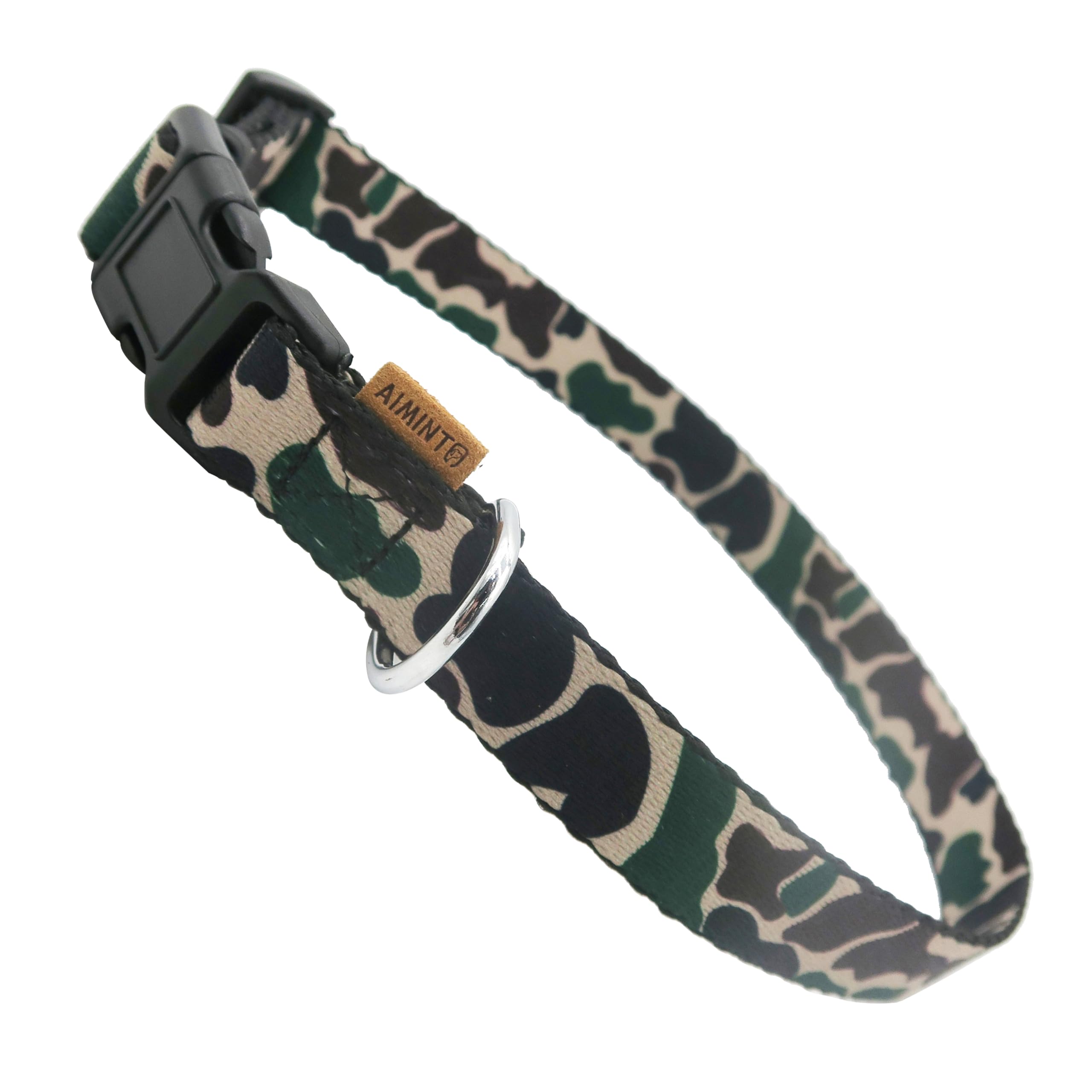 Aiminto Dog Collar, Cute Camouflage Pattern, Soft And Adjustable Collar With Quick Release Buckle (S (Neck 11-18'', Width 5/8'')