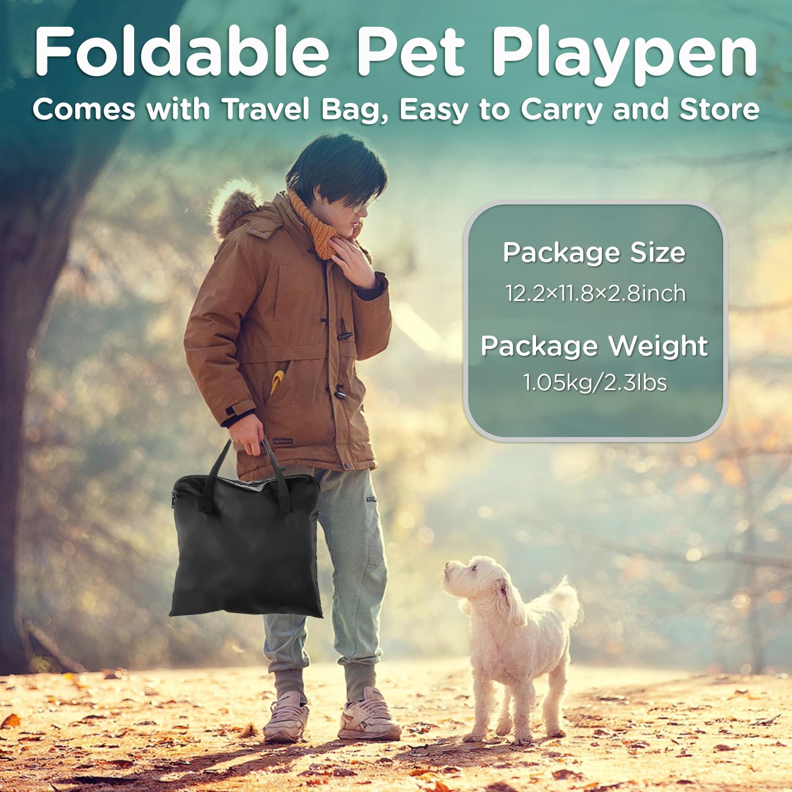 Foldable Pet Kitten Playpen, Waterproof Portable Pet Cat Dog Playpen Kennel Tent For Small Dog Cat, Removable Shade Cover, Come