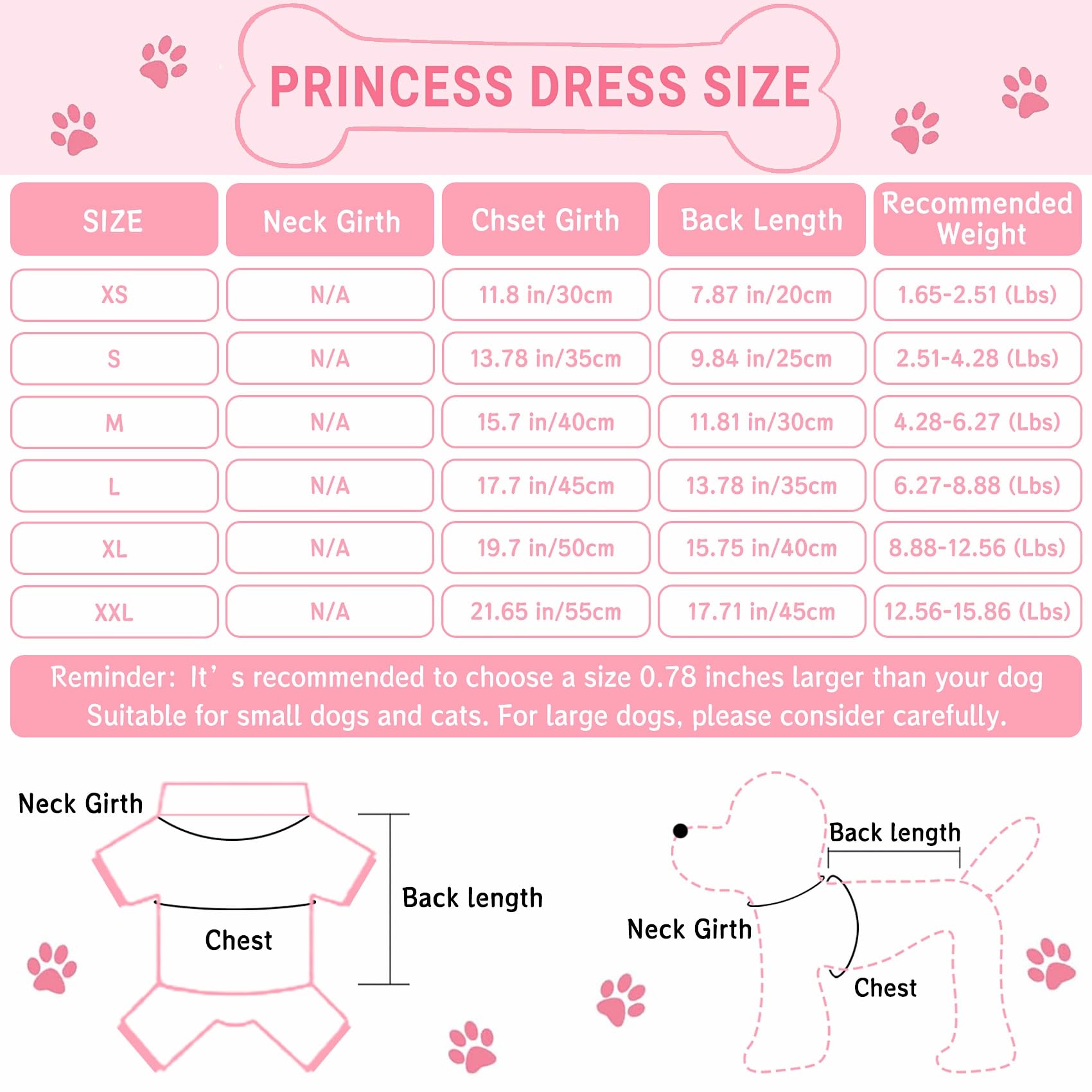 Tapbull Dog Dresses, Fashionable Pet Dog Clothes, Cute Cat Birthday Dress Outfit (Blue/Red/Pink/Pink-Blue/Yellow-Blue 5-Pack), L
