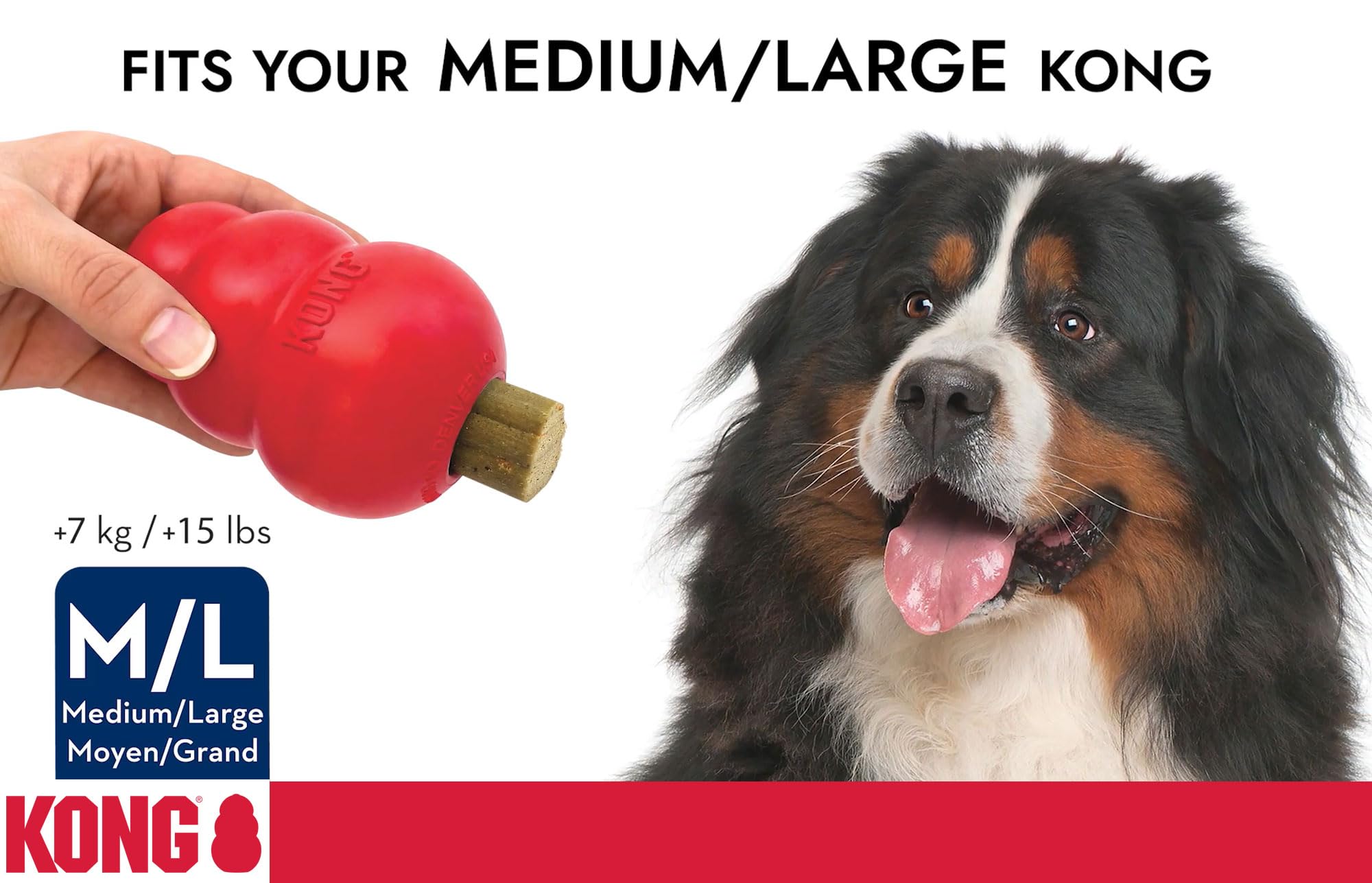 Kong Enhanced Ziggies Large Dog Treat, 8-Ounce (Pack of 3)