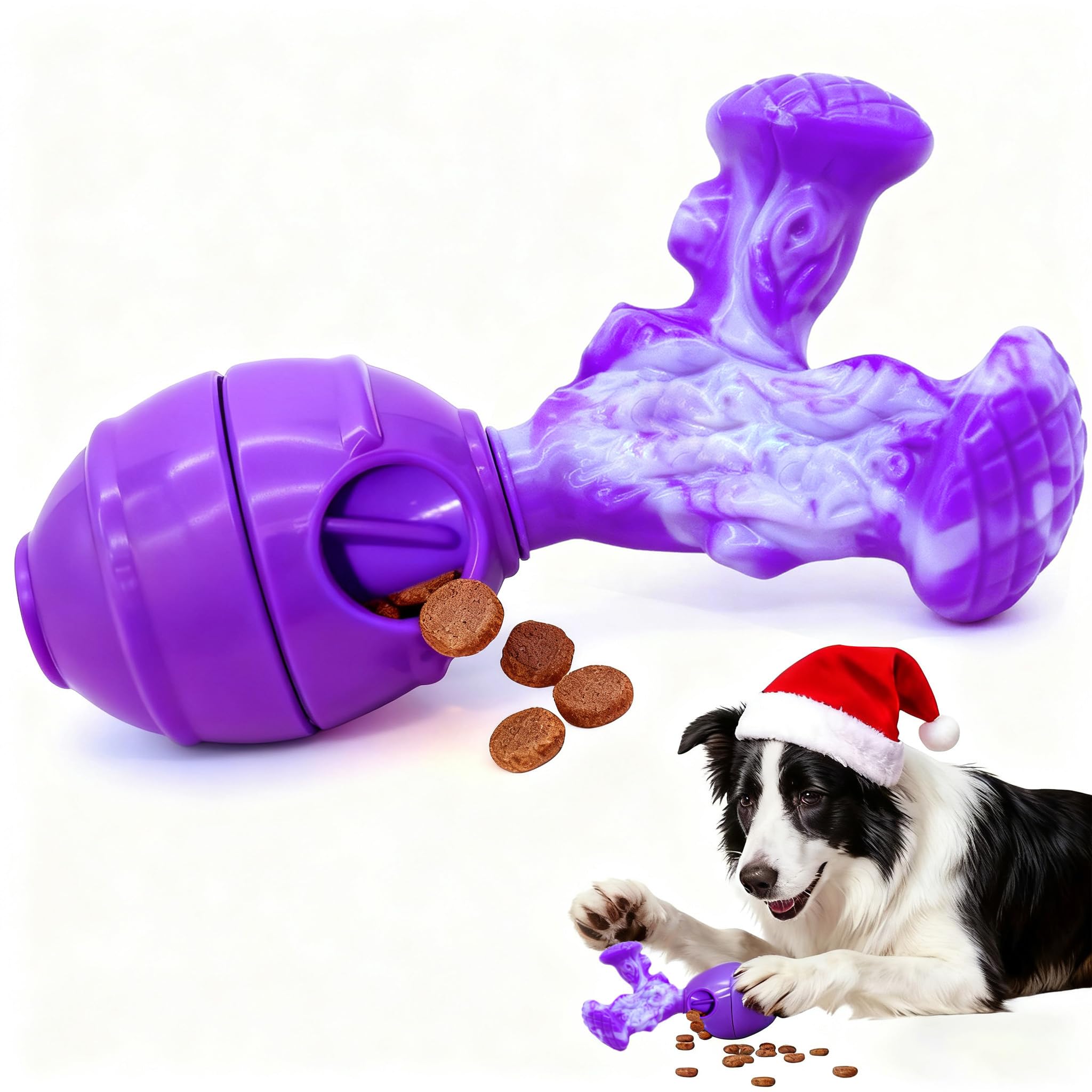 BoYoYo Interactive Dog Toys to Keep Them Busy, 3 in 1 Dog Puzzles for Smart Dogs, Treat Dispensing Toy for Large Dogs, Tough Che