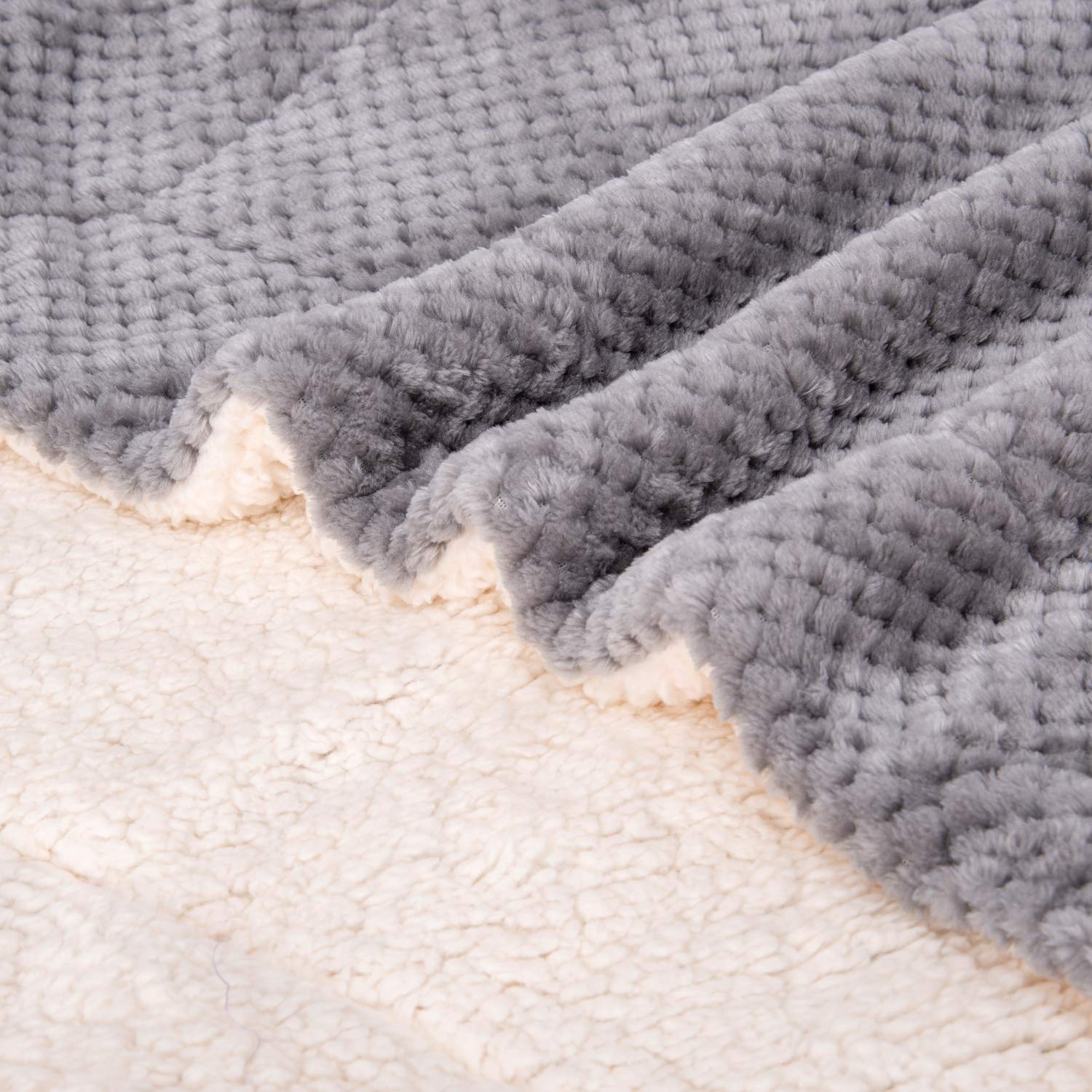 Dw-Flint Gray Plush Fleece Receiving Blanket For Dog, Cat, Couch, Sofa, Travel And Outdoor, Camping (32' X 40')