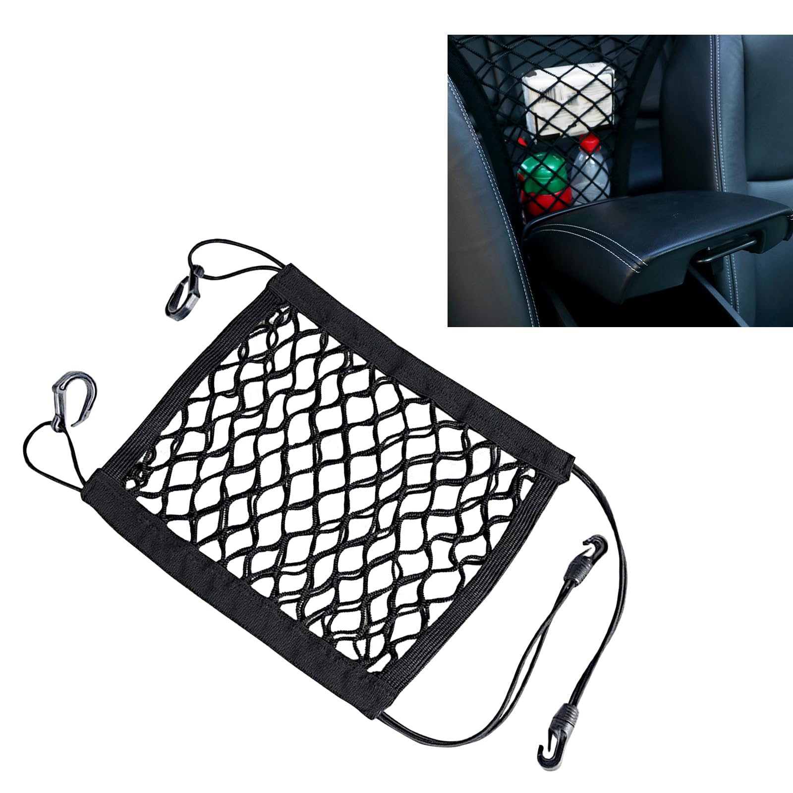 Mly 1 Pc Dog Net For Car, Heavy-Duty Car Net For Dogs, Dual Mesh & Adjustable Car Dog Barrier, Universal Pet Divider With Anti-R