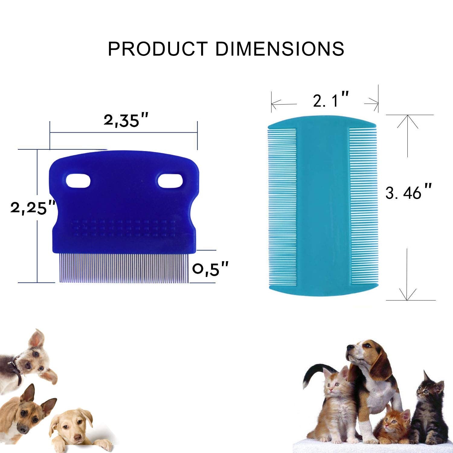 3 Pcs Pet Comb Tear Stain Remover Combs For Dogs, Dog Comb