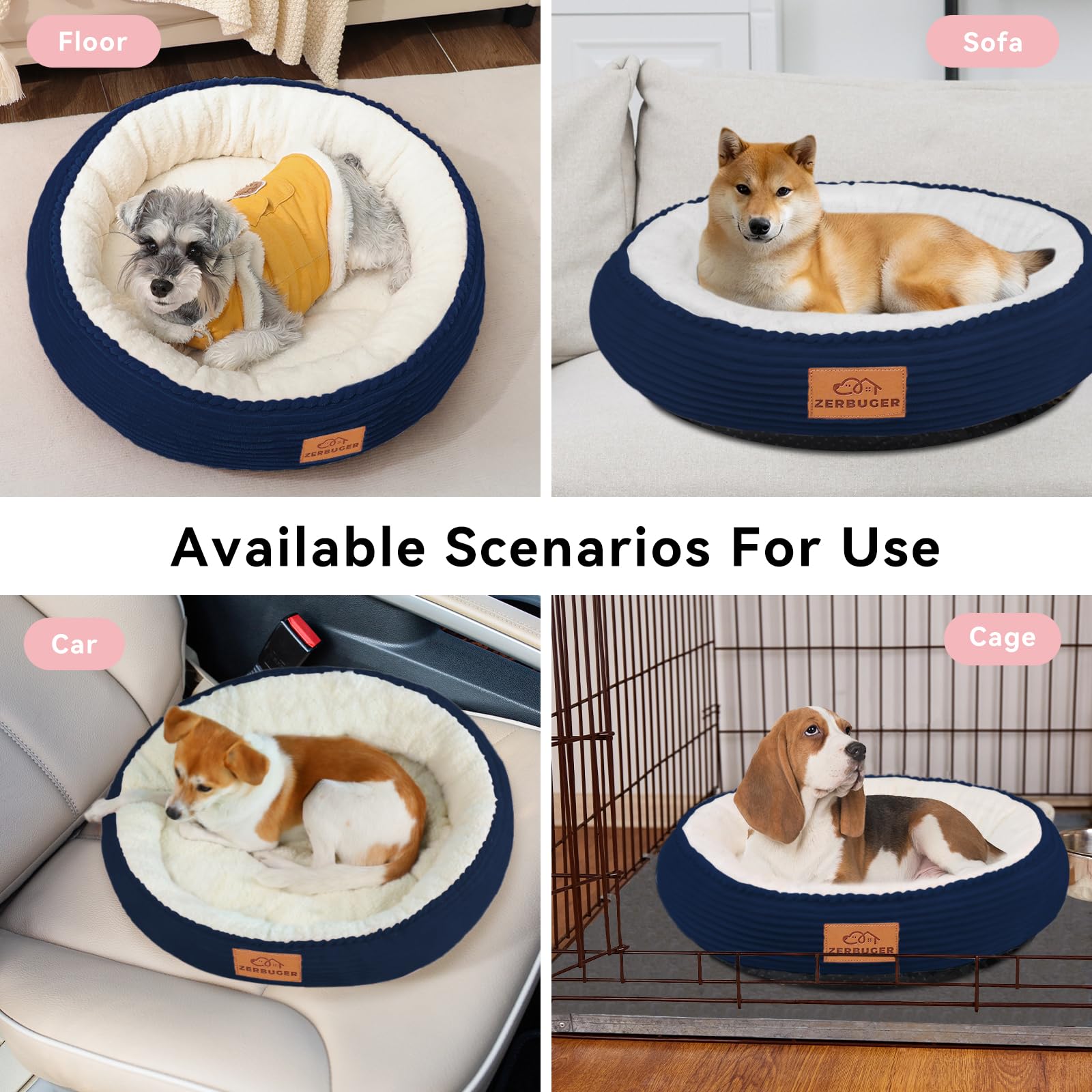 Zerbuger 30In Dog Bed Sofa For Small/Medium/Large Dogs, Machine Washable Supportive Foam Pet Couch With Washable Removable Mat A