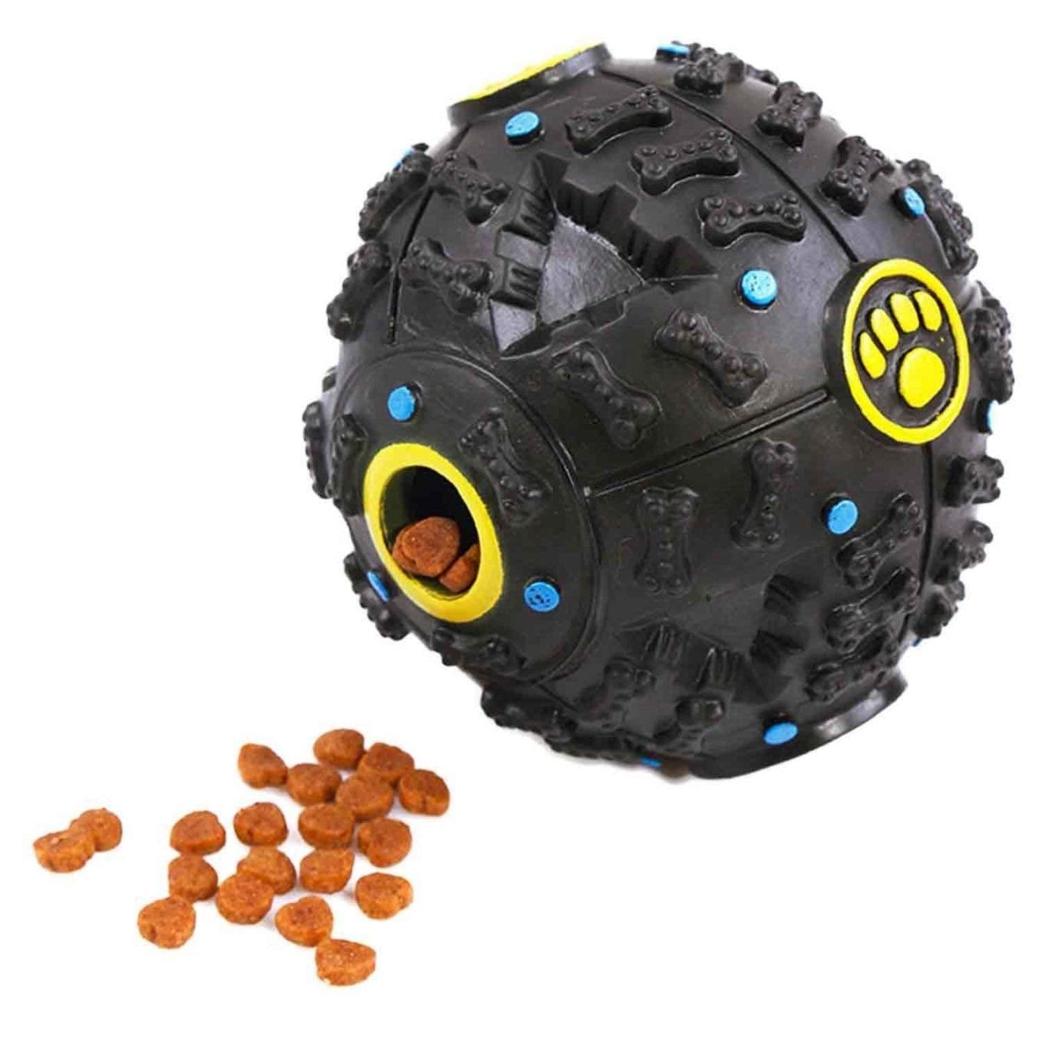 Psk Pet Mart Food Ball Toy With Quack Sound, Interactive Squeaky Giggle Quack Dog Toy Ball Pet Food Dispenser Dog Pet Products 