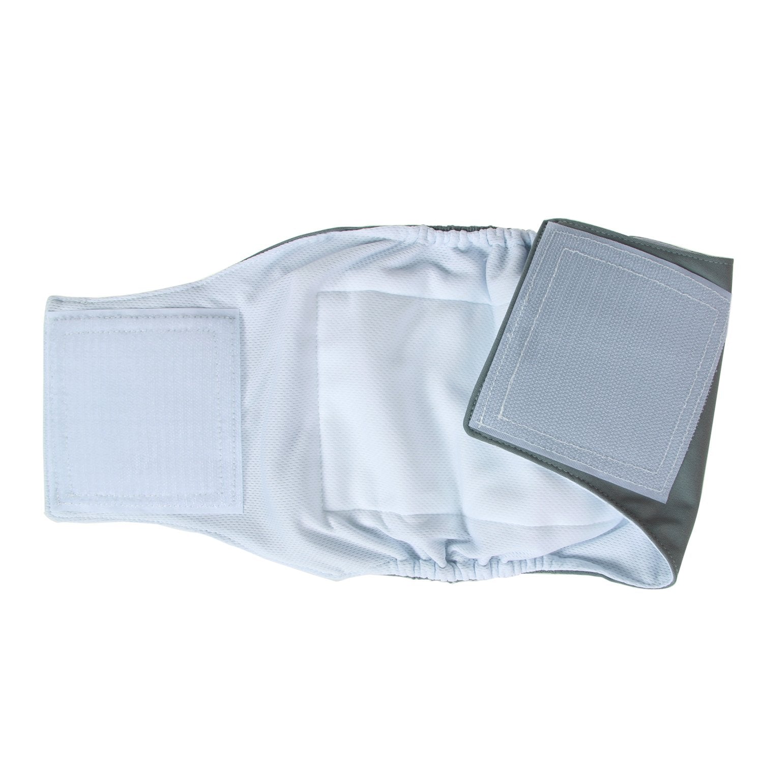 Teamoy 4Pcs Reusable Wrap Diapers For Male Dogs, Washable Puppy Belly Band (M, Black+ Gray+ Green+ Purple)