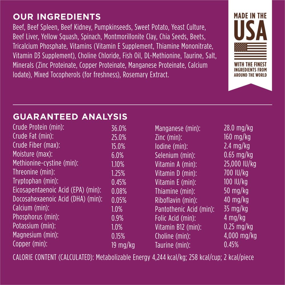 Instinct Raw Boost Mixers, Freeze Dried Cat Food Toppers with Functional Ingredients, Grain Free, Real Beef - Multivitamin for A