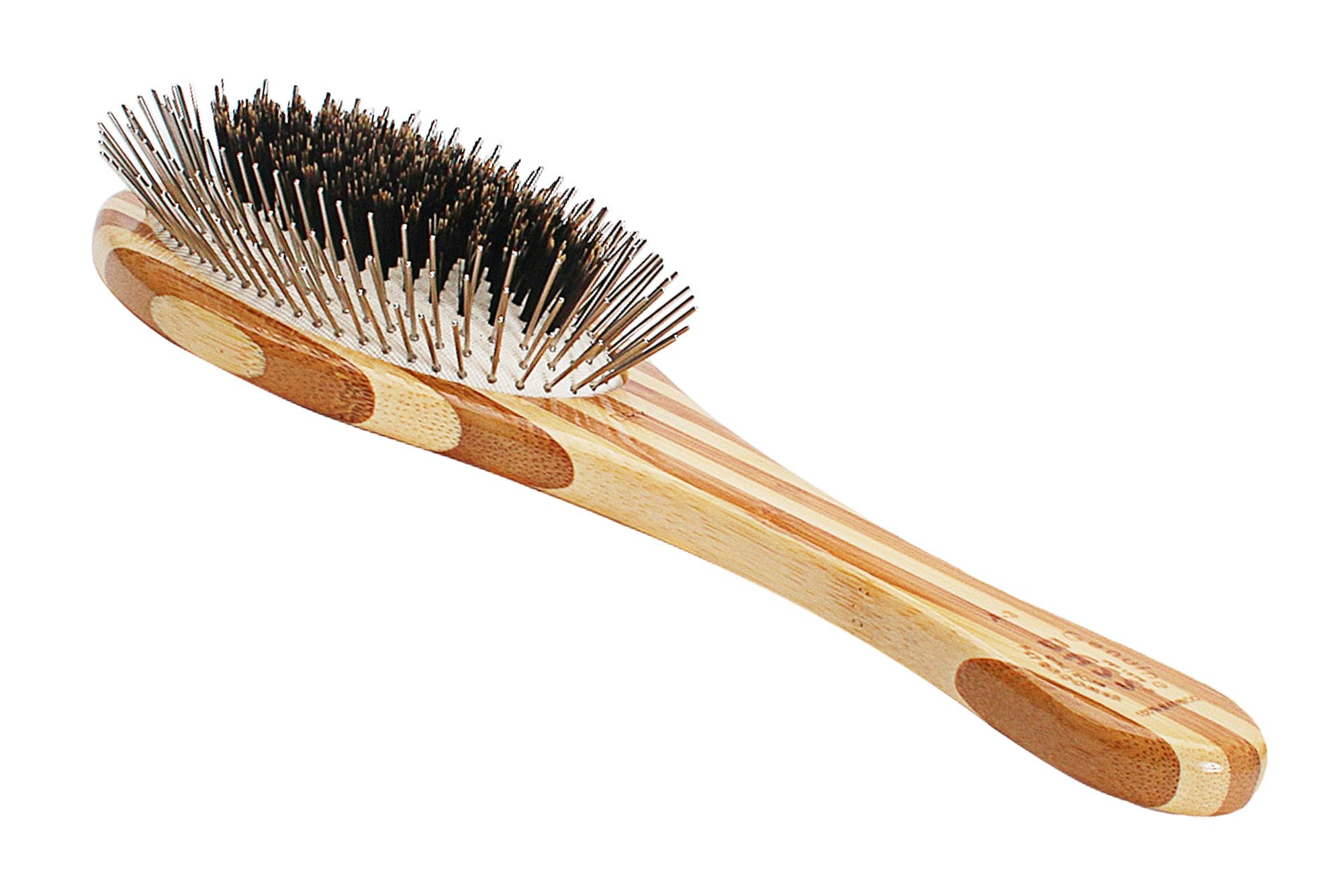 Bass Brushes | The Hybrid Groomer | Shine & Condition Pet Brush | Patented & Award Winning Pet Brush | Natural Bristle + Alloy P