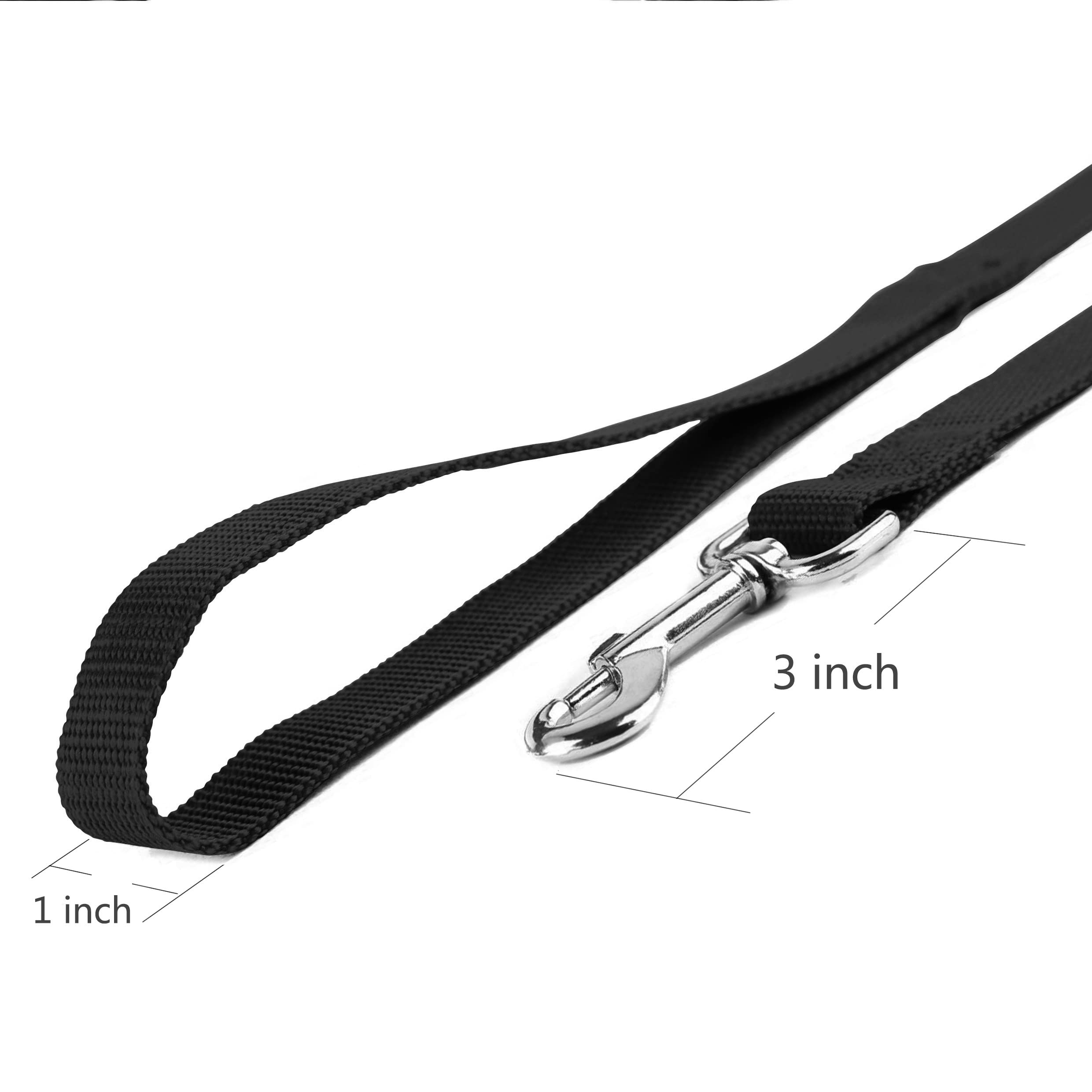 Jeckpat 10Ft Black Dog Leashes Long Line Training Puppy Leash,For Large,Medium And Small Dogs,Long Puppy Lead,For Training,Backy