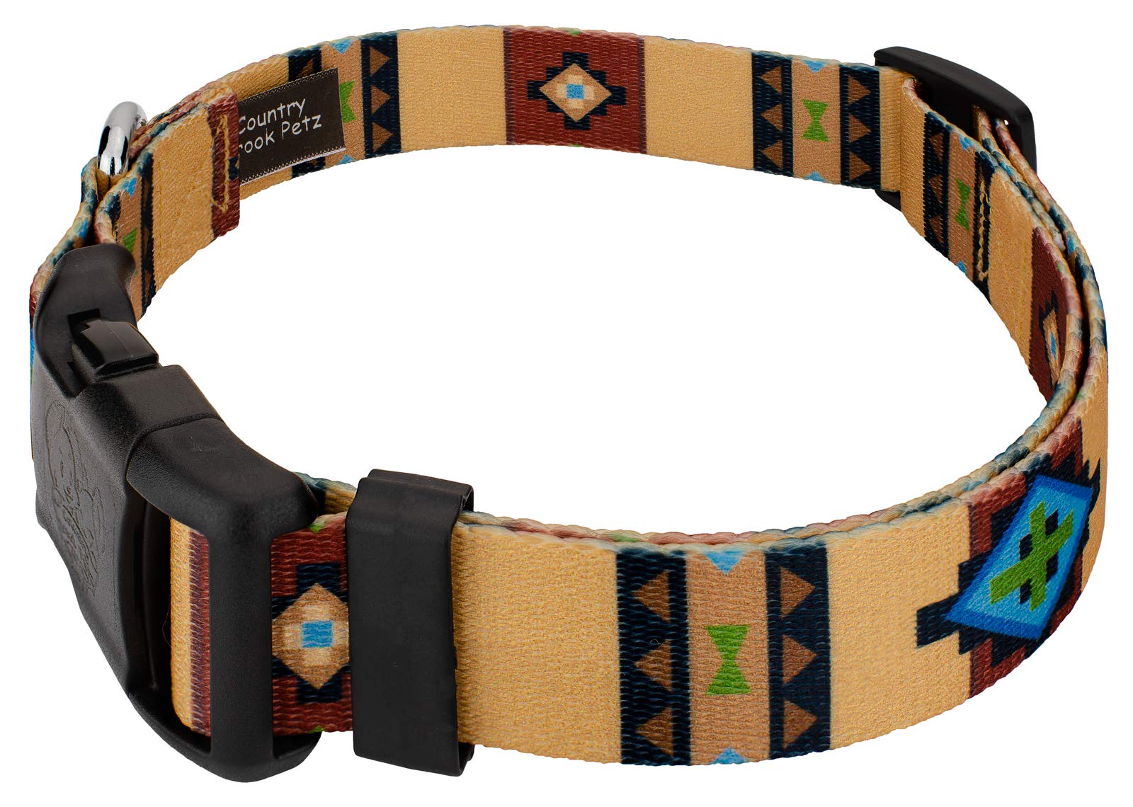 Country Brook Petz - Deluxe Native Arizona Dog Collar - Country And Western Collection Featuring Rustic Designs (1/2 Inch, 2Xs)