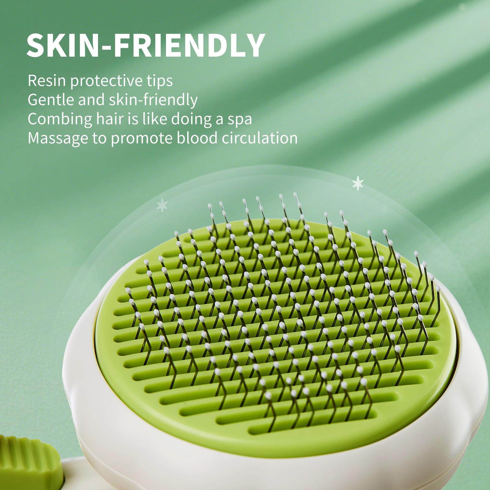 Viojojo Cat Brush Dog Brush With Release Button For Shedding, Self Cleaning Cat Comb Hair Brush For Indoor Cats, Dog Deshedding