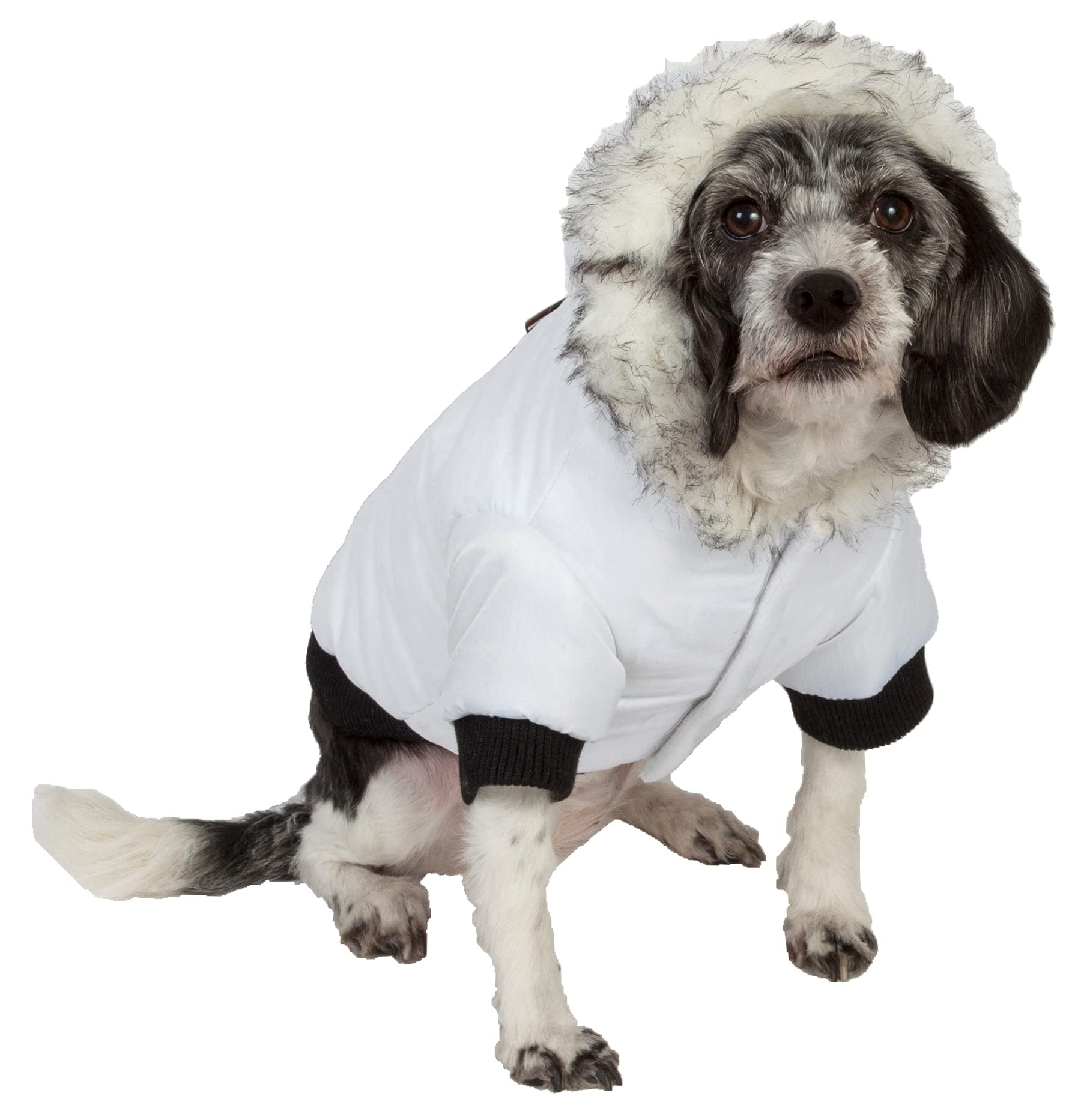Pet Life Aspen Winter White Fashion Dog Jacket Parka - Dog Coat with 3M Thinsulate Insulation Technology - Winter Dog Clothes for Small Medium and Large Dogs