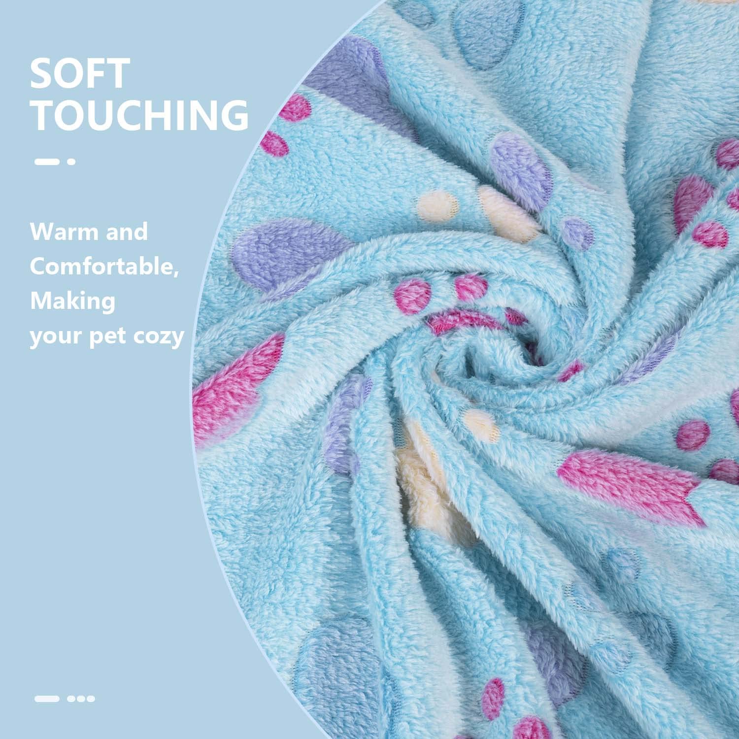 Leapsheep Pet Blankets For Dogs Cats - 3Pack Heart Pattern Super Soft Fluffy Dog Blankets For Small Medium Large Doggy Kitten(He